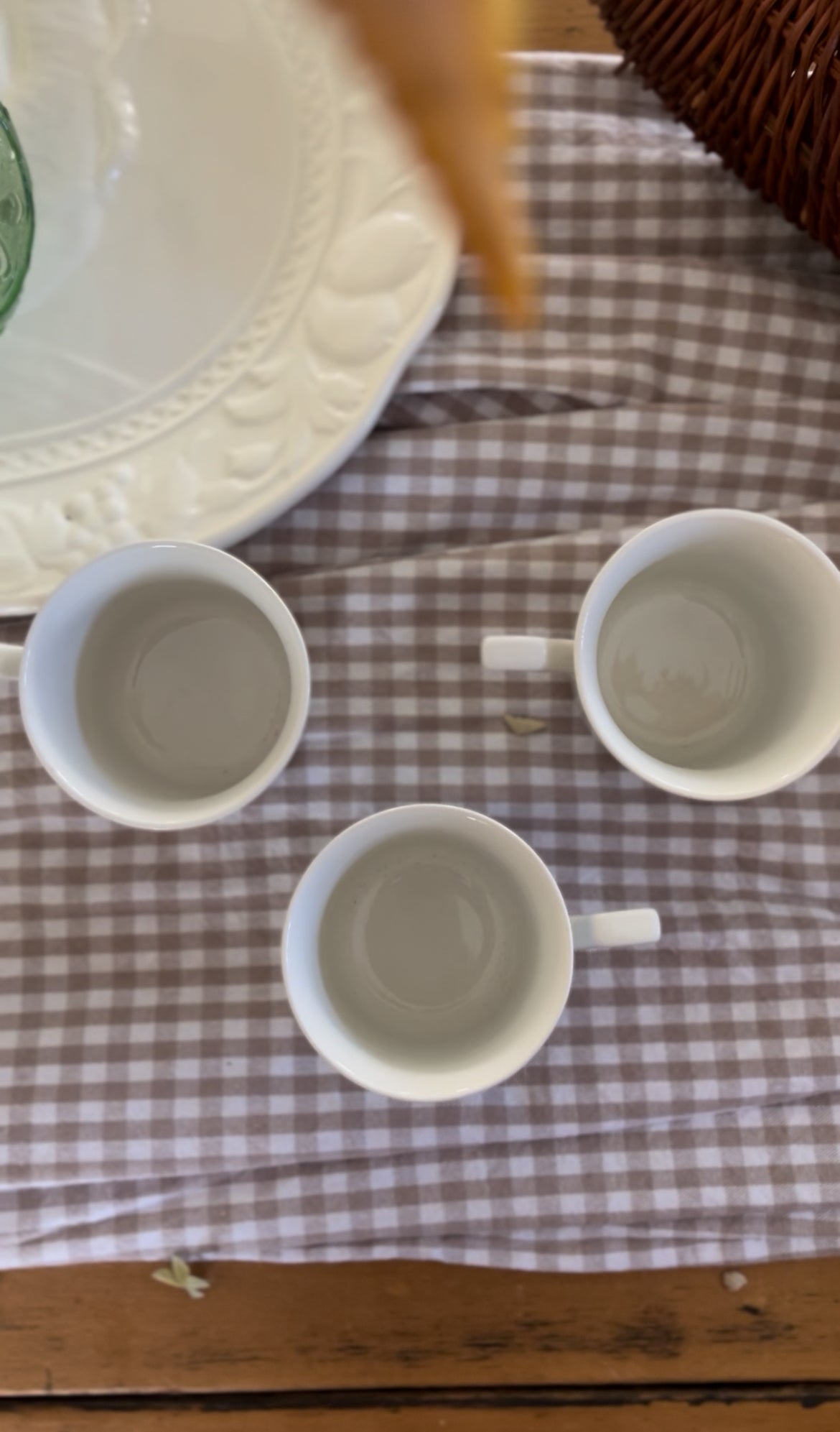 Set of 3 Blue Floral Teacups made in England