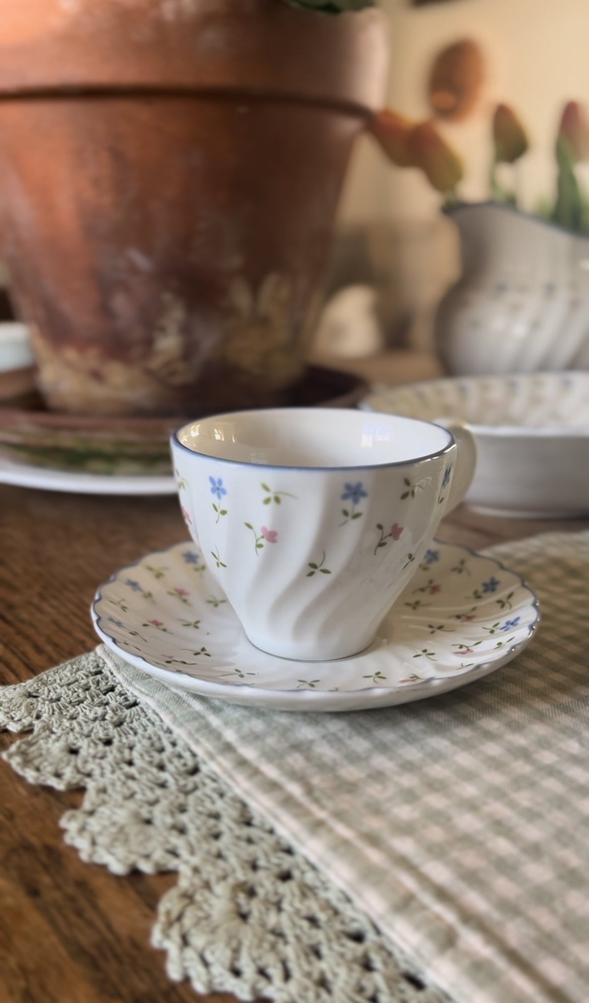 Melody Pattern Johnson Bros China made in England (plates, bowls, teacup, and pitcher sold separately)