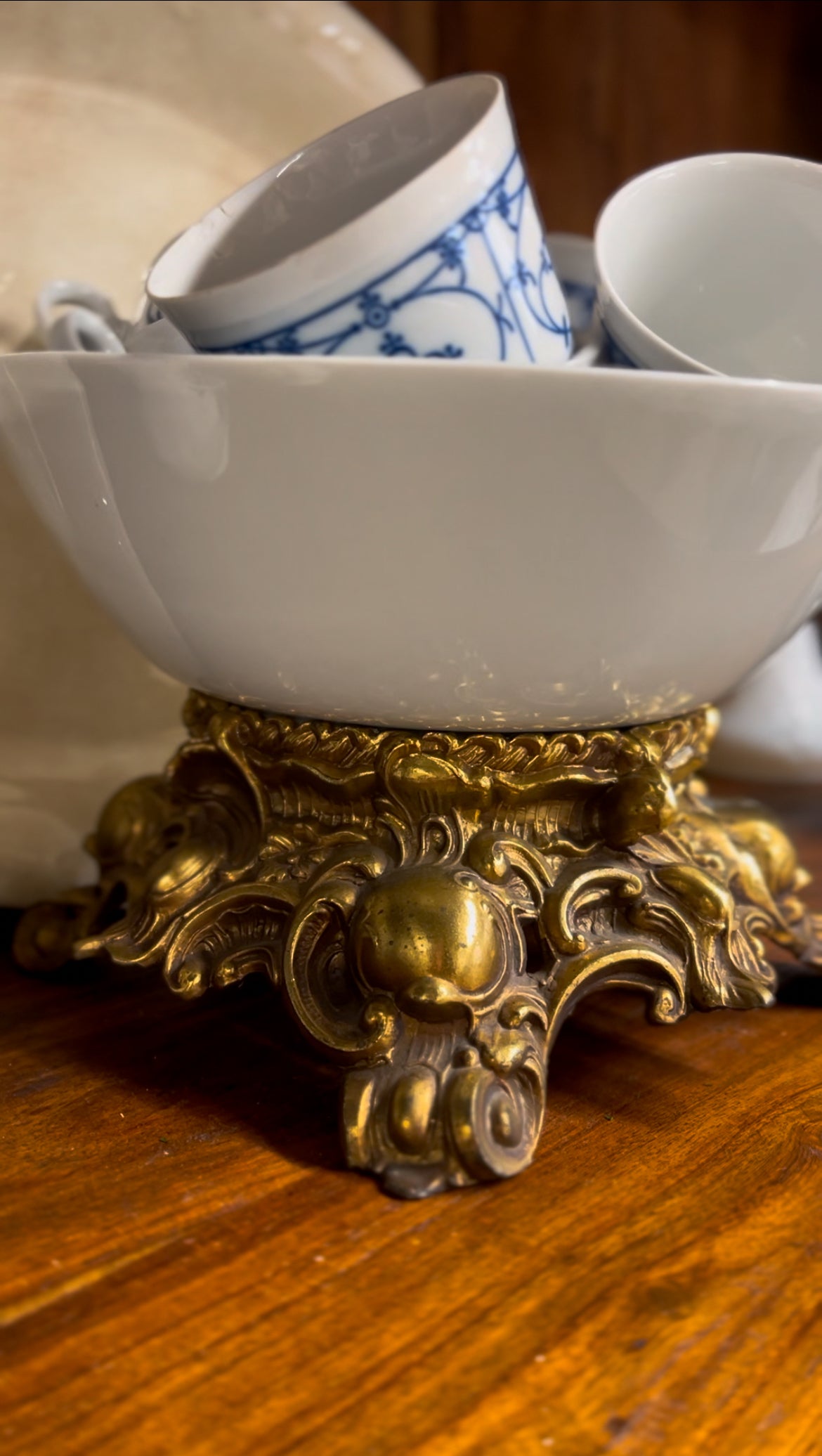 Ornate Punch Bowl Stand