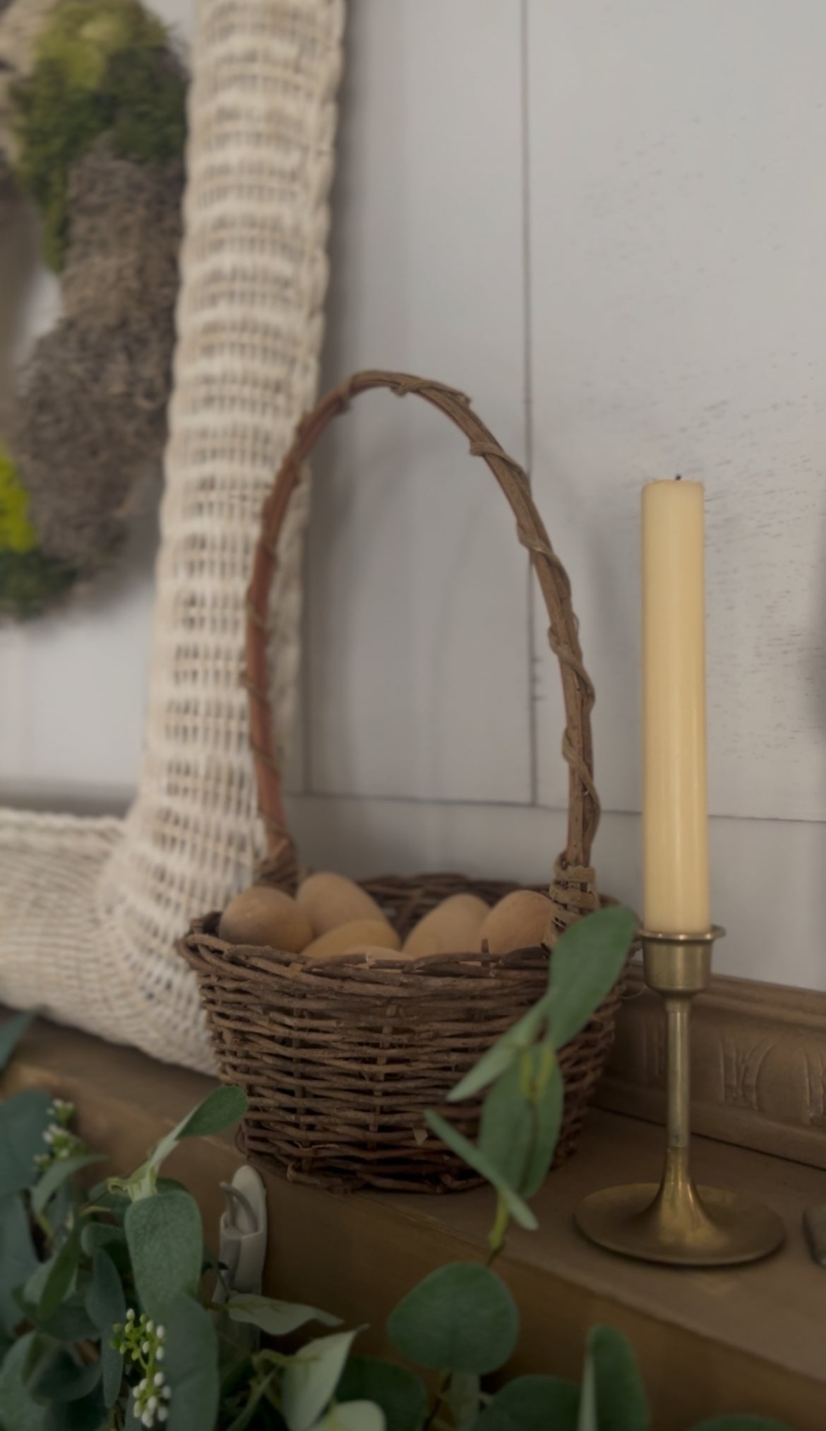 Woven Grapevine Easter Basket