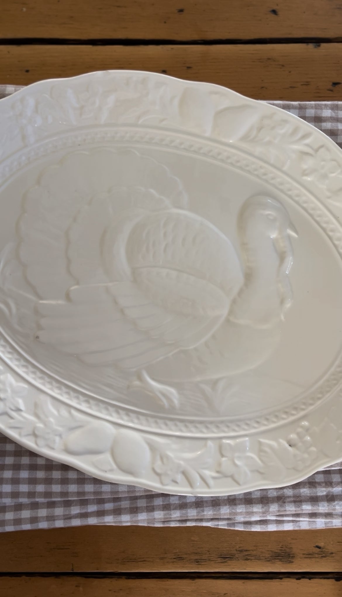 White Turkey Platter