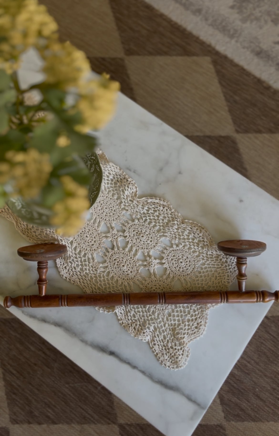 Solid Wood Towel Bar