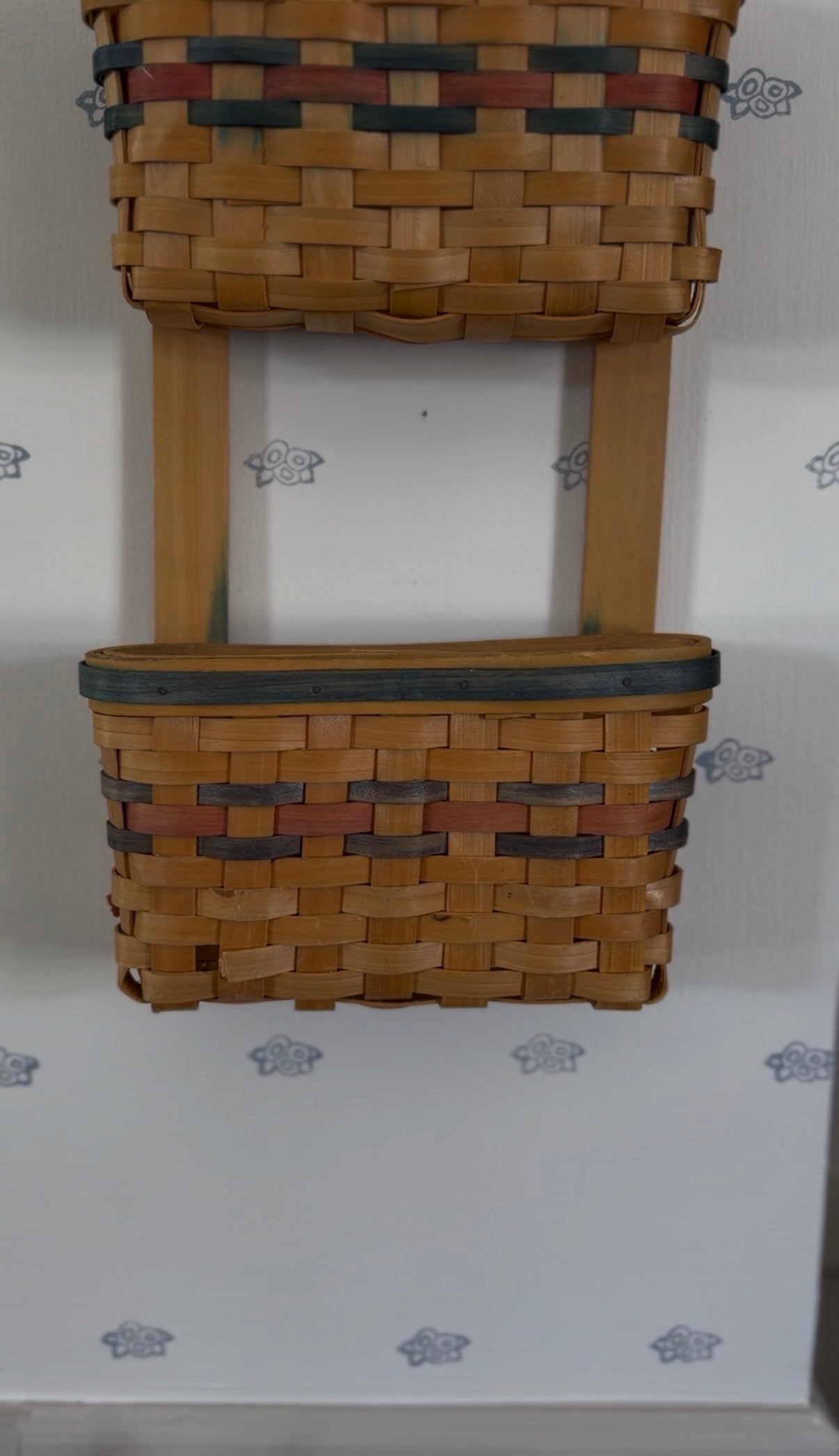 Wall Hanging Double Basket Organizer