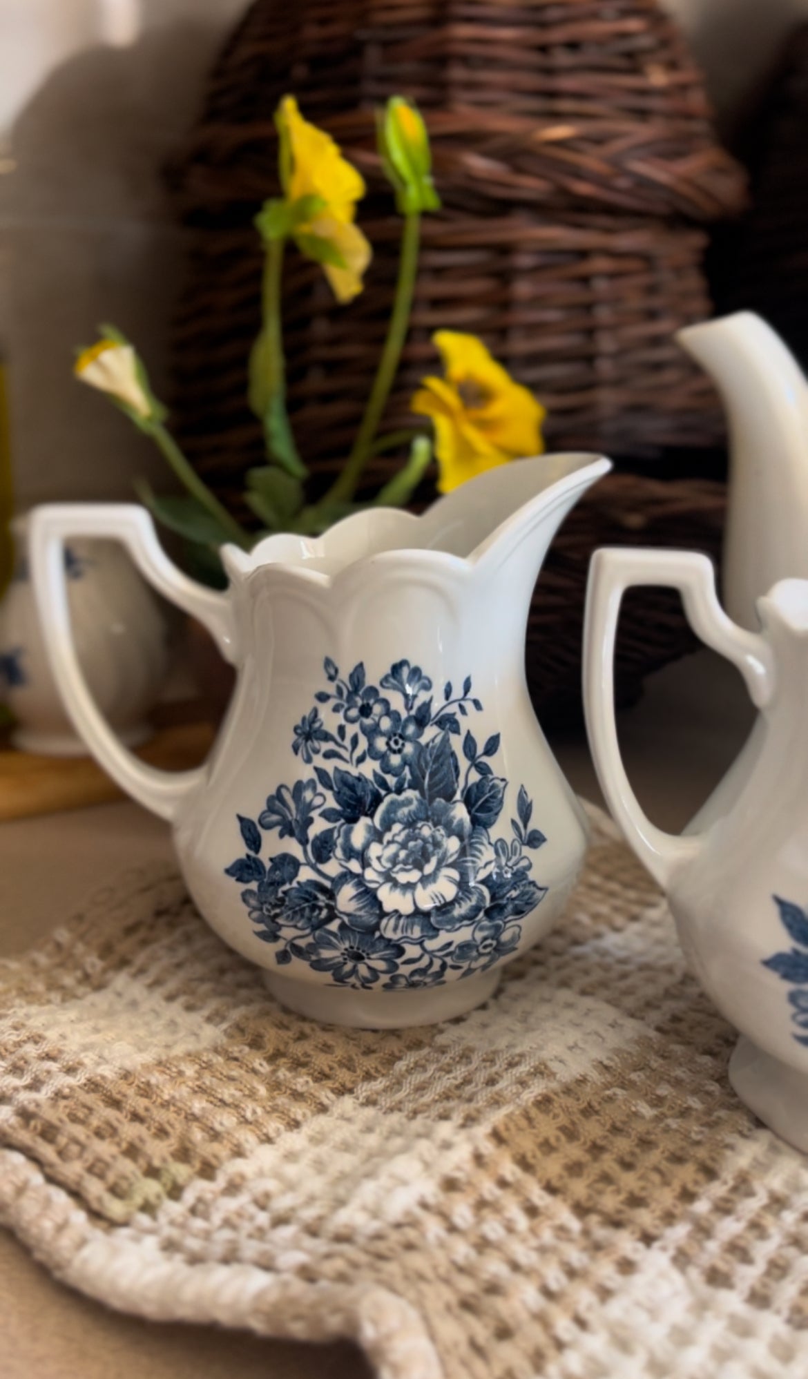 Royal Staffordshire Avondale Ironstone Sugar Bowl and Creamer Set made in England