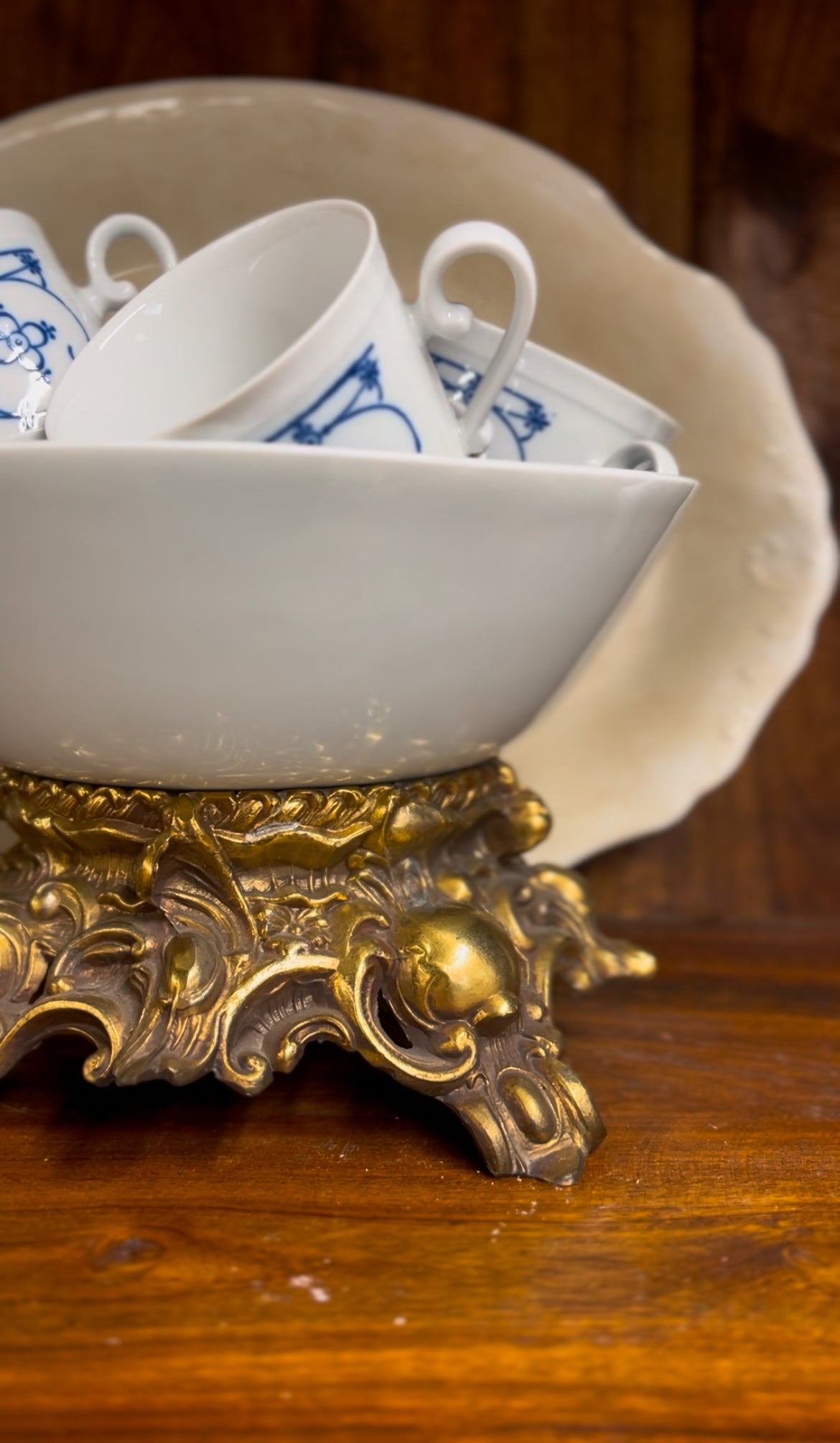 Ornate Punch Bowl Stand
