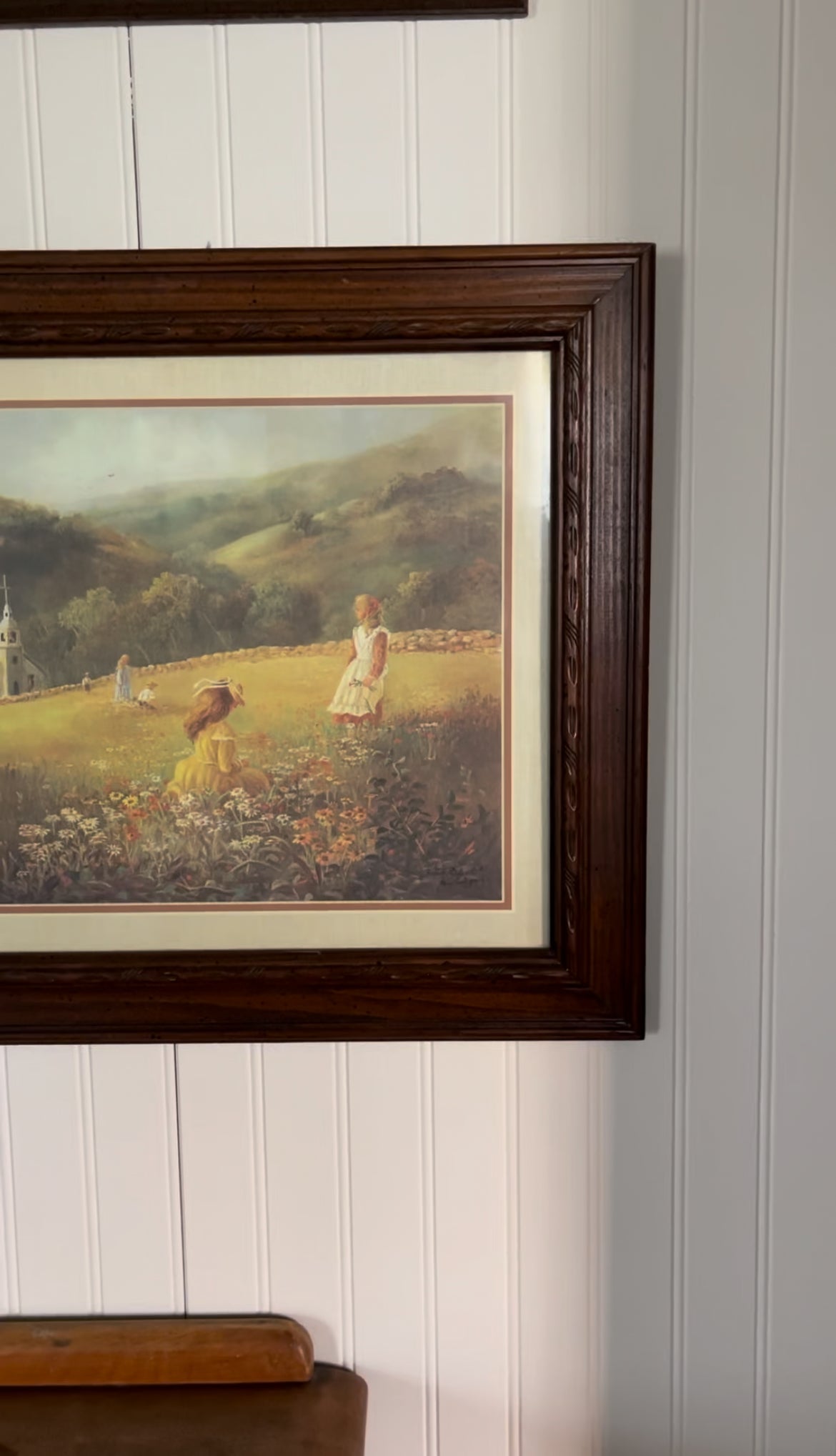 Bettie Felder "thru god's grace" framed matted print of Blessed are the Children