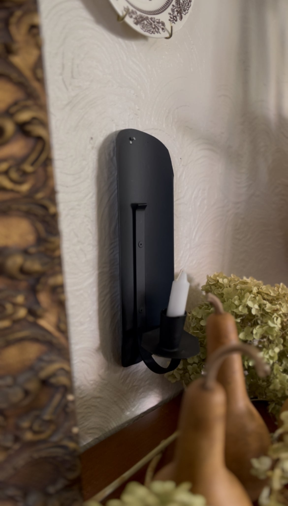 Black Metal Wall Sconce