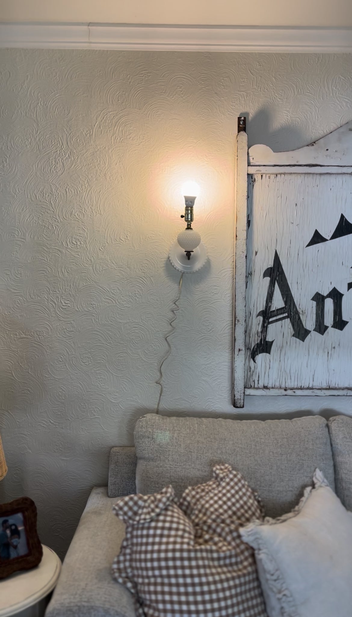 Milk Glass Wall Sconces