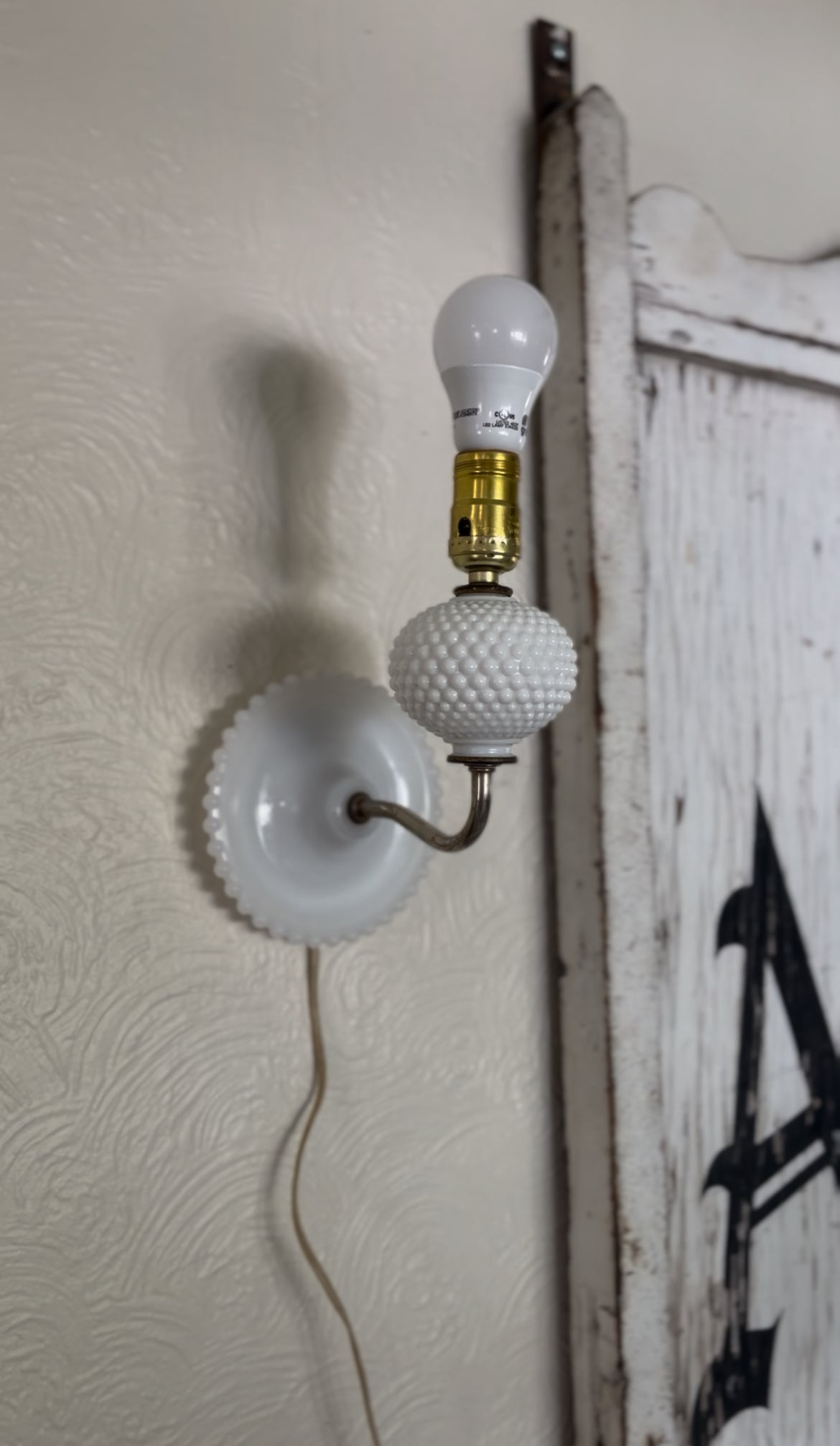 Milk Glass Wall Sconces