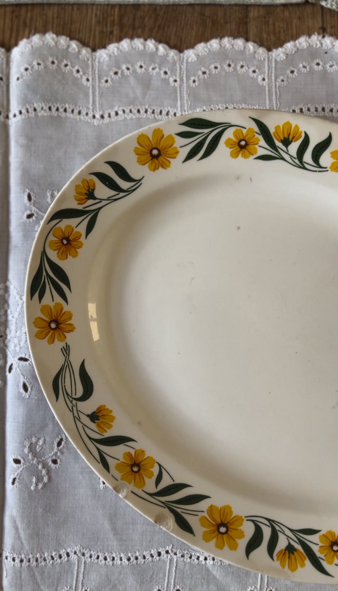 Homer Laughlin USA Yellow Floral Platter