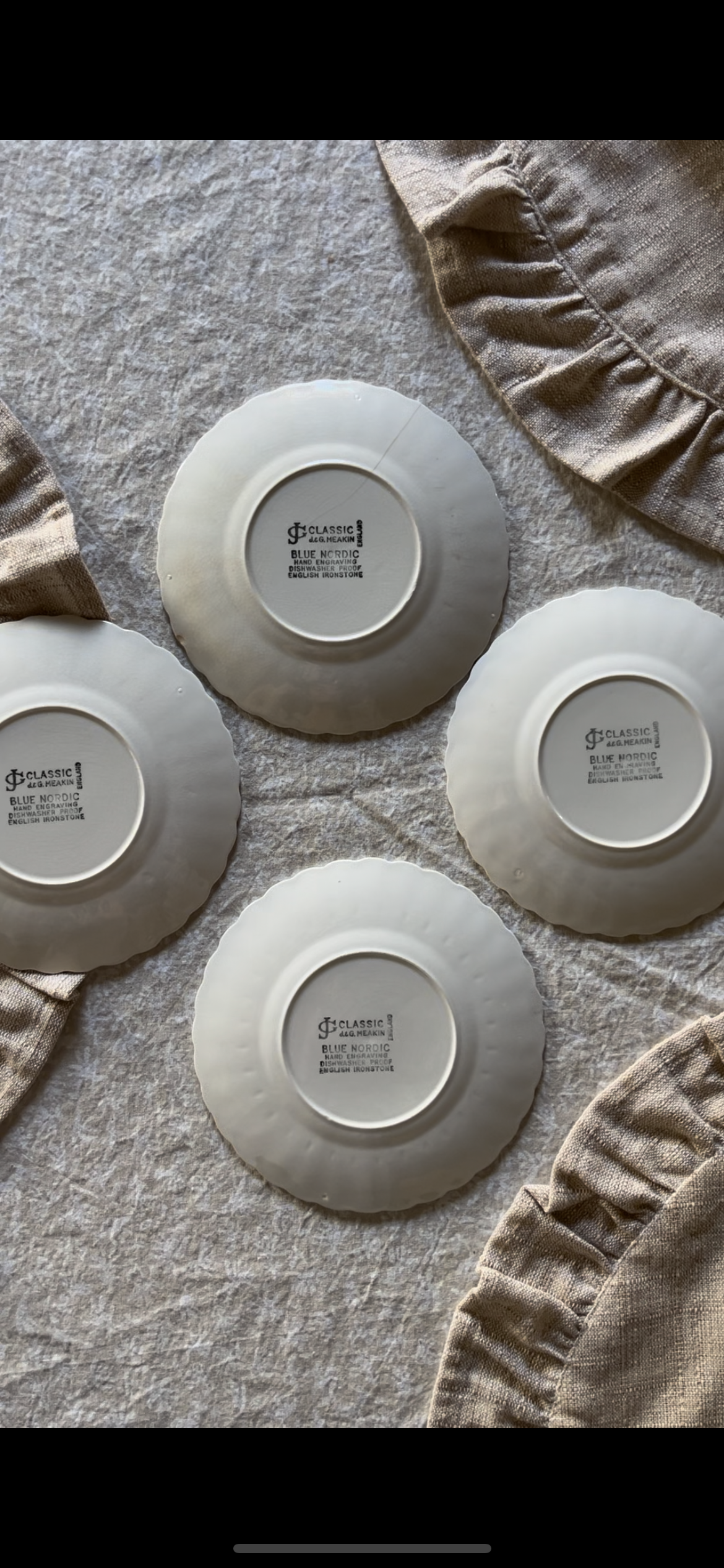 Blue Nordic Plates and Platters (sold separately)