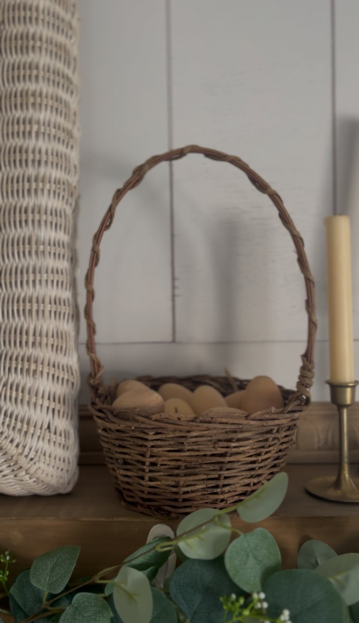 Woven Grapevine Easter Basket