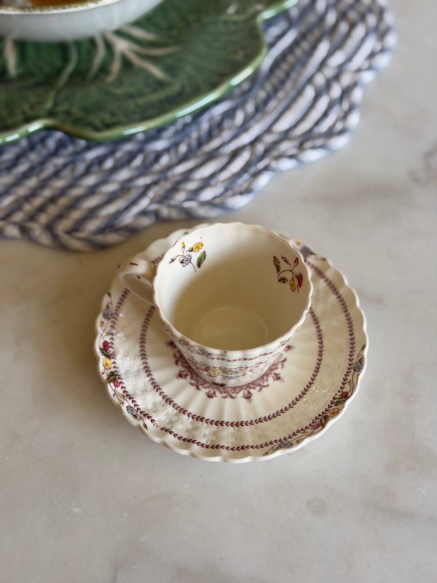 Copeland Spode Cowslip Demitasse Cup and Saucer made in England