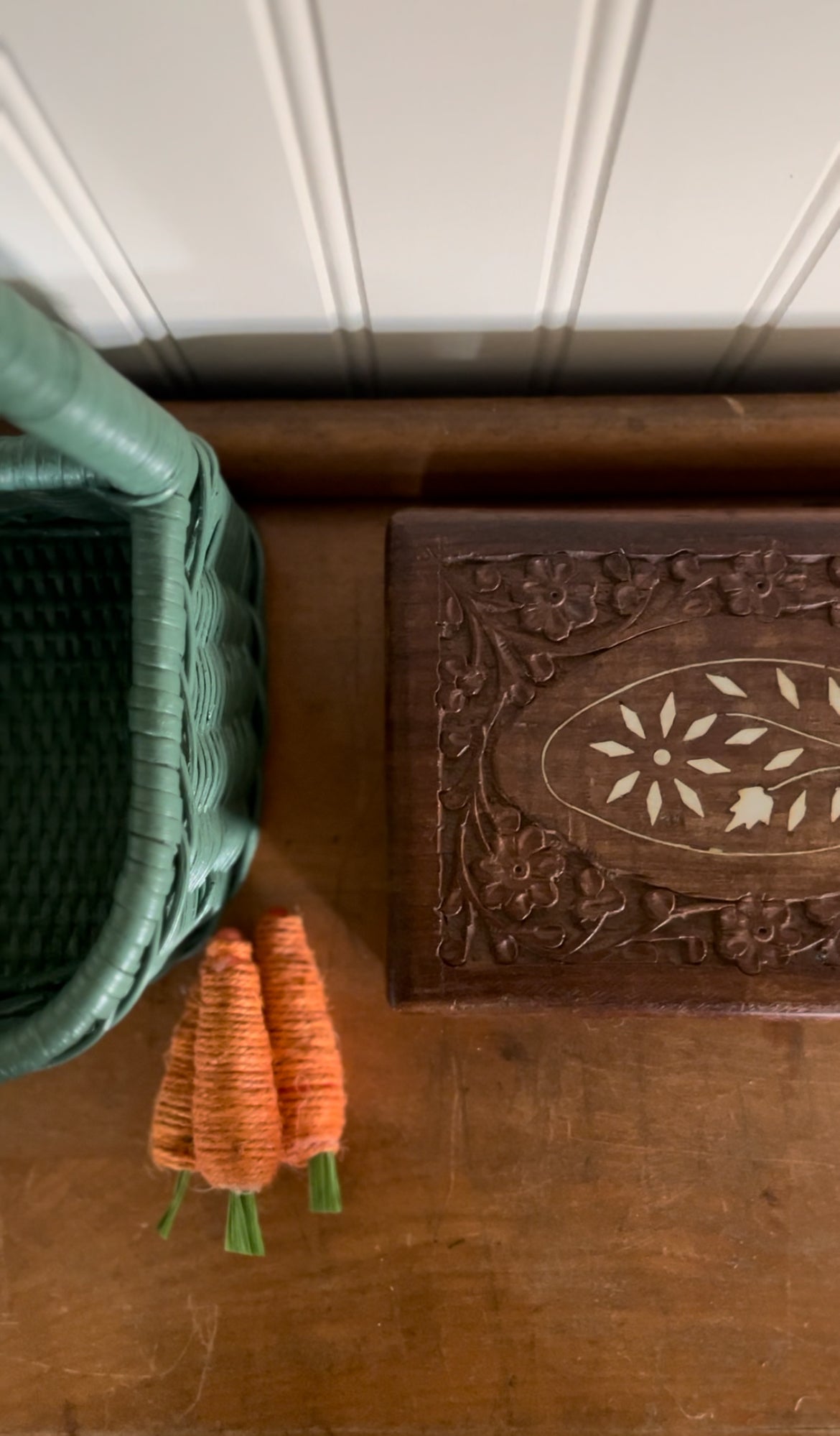 Wooden Carved Jewelry Box
