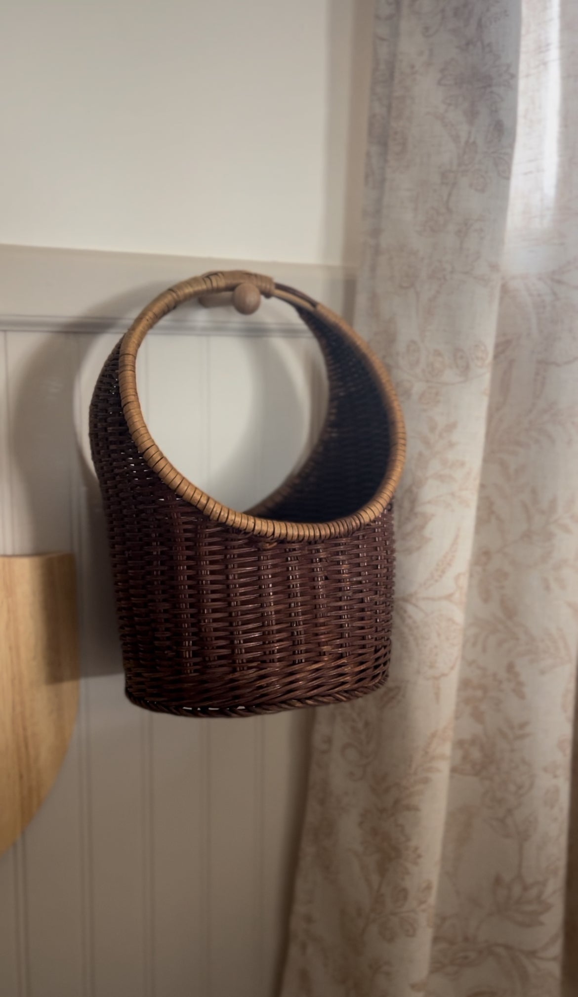 Tall Vintage Two-Toned Flower Basket (flowers not included)