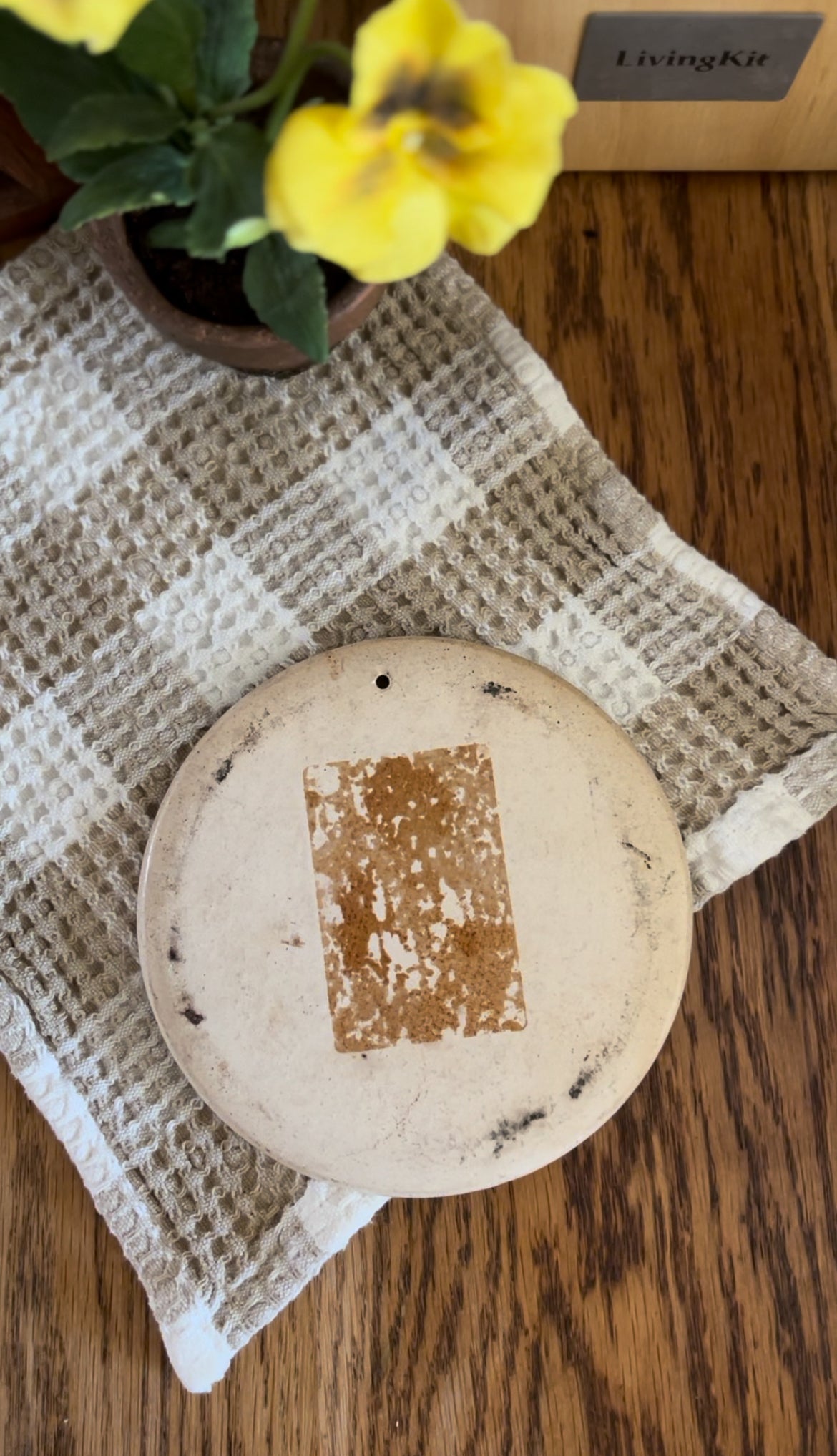 Vintage Stoneware Bread Warmer by Hesperus Pottery Prince Edward Island
