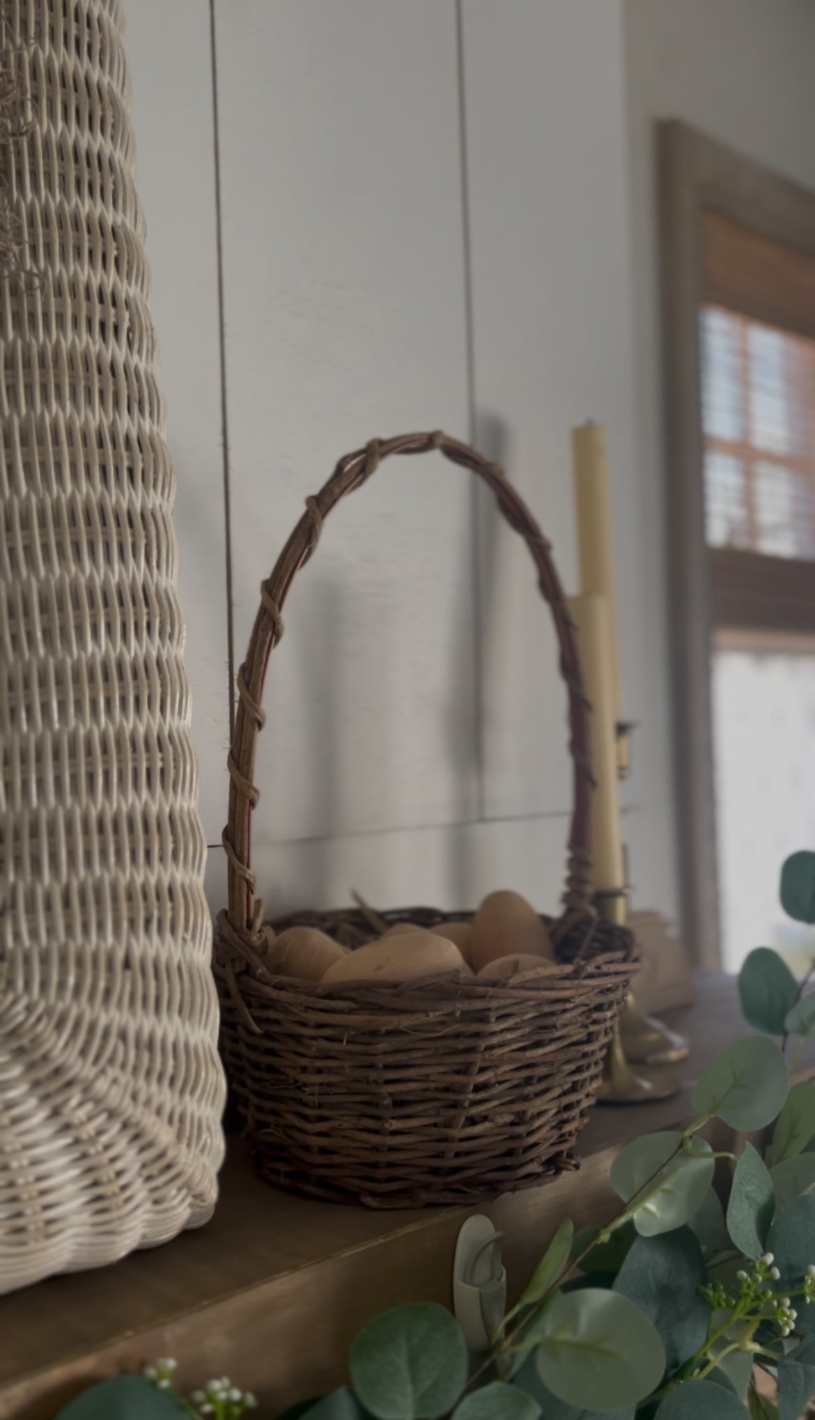 Woven Grapevine Easter Basket