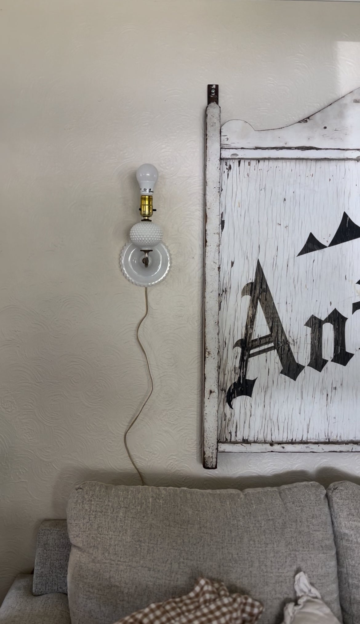 Milk Glass Wall Sconces