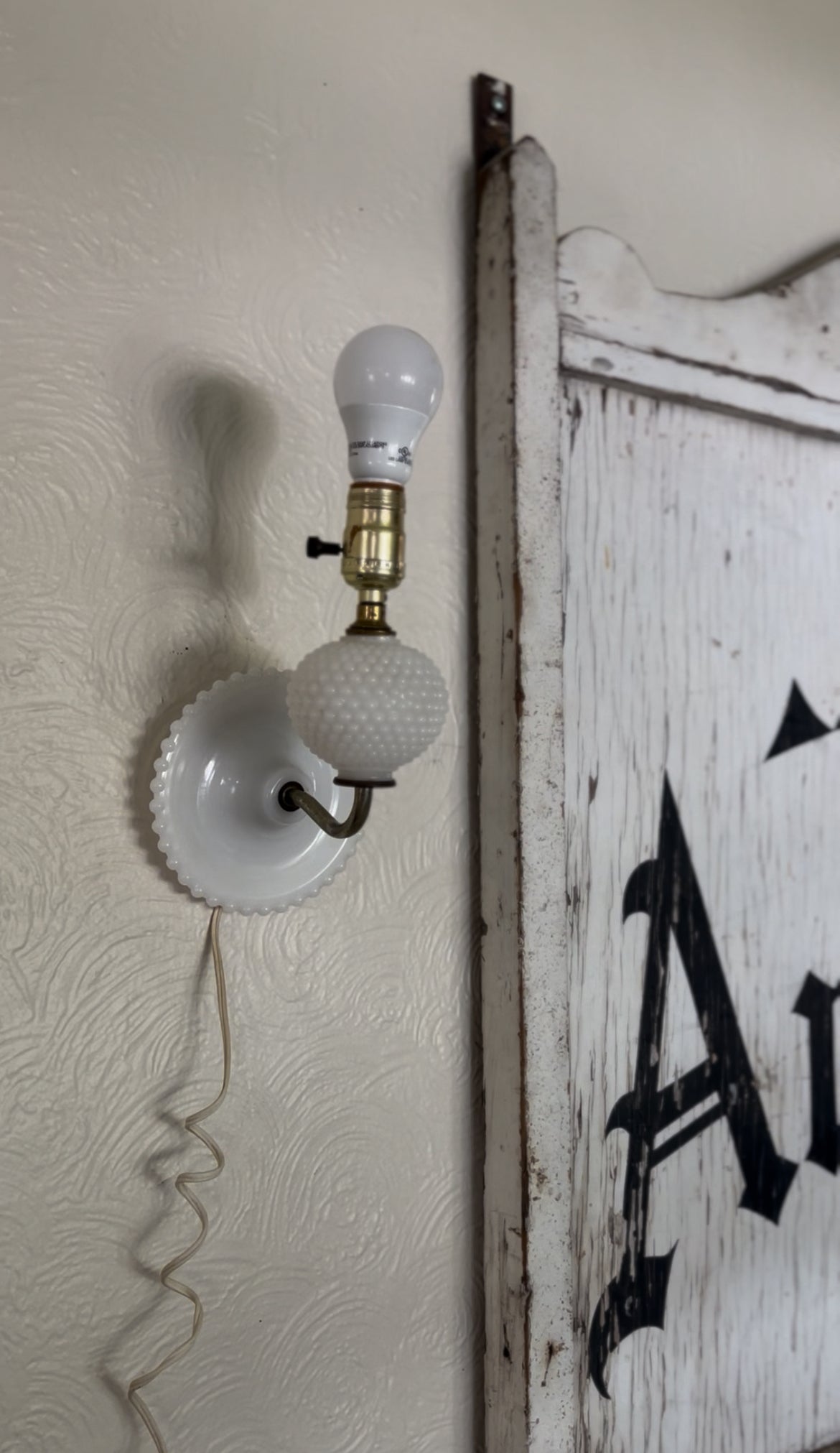 Milk Glass Wall Sconces