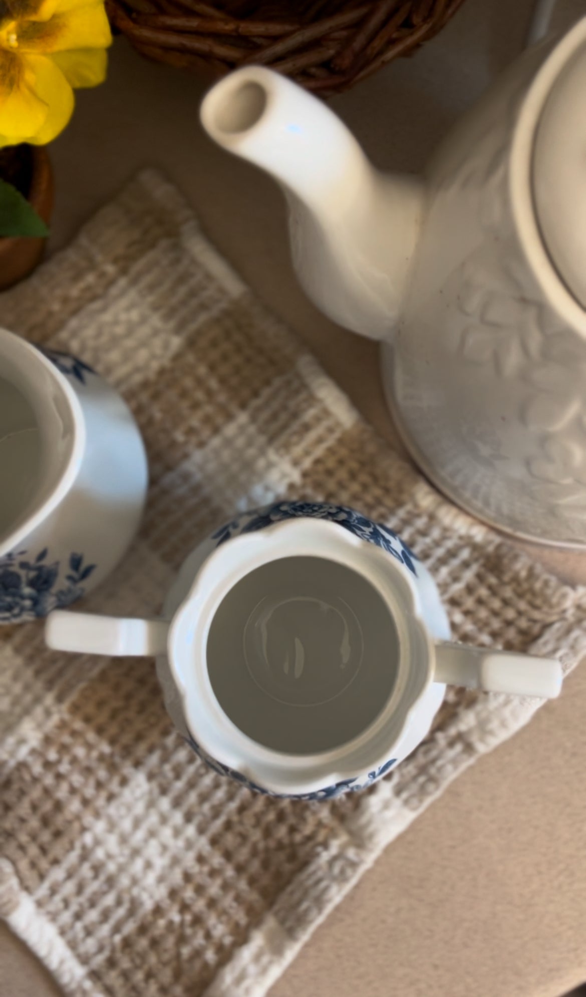 Royal Staffordshire Avondale Ironstone Sugar Bowl and Creamer Set made in England