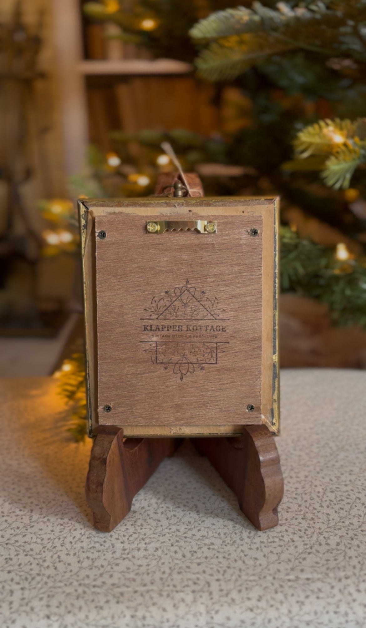 Christmas Tree with Blue and White Tree Skirt Embroidery Frame