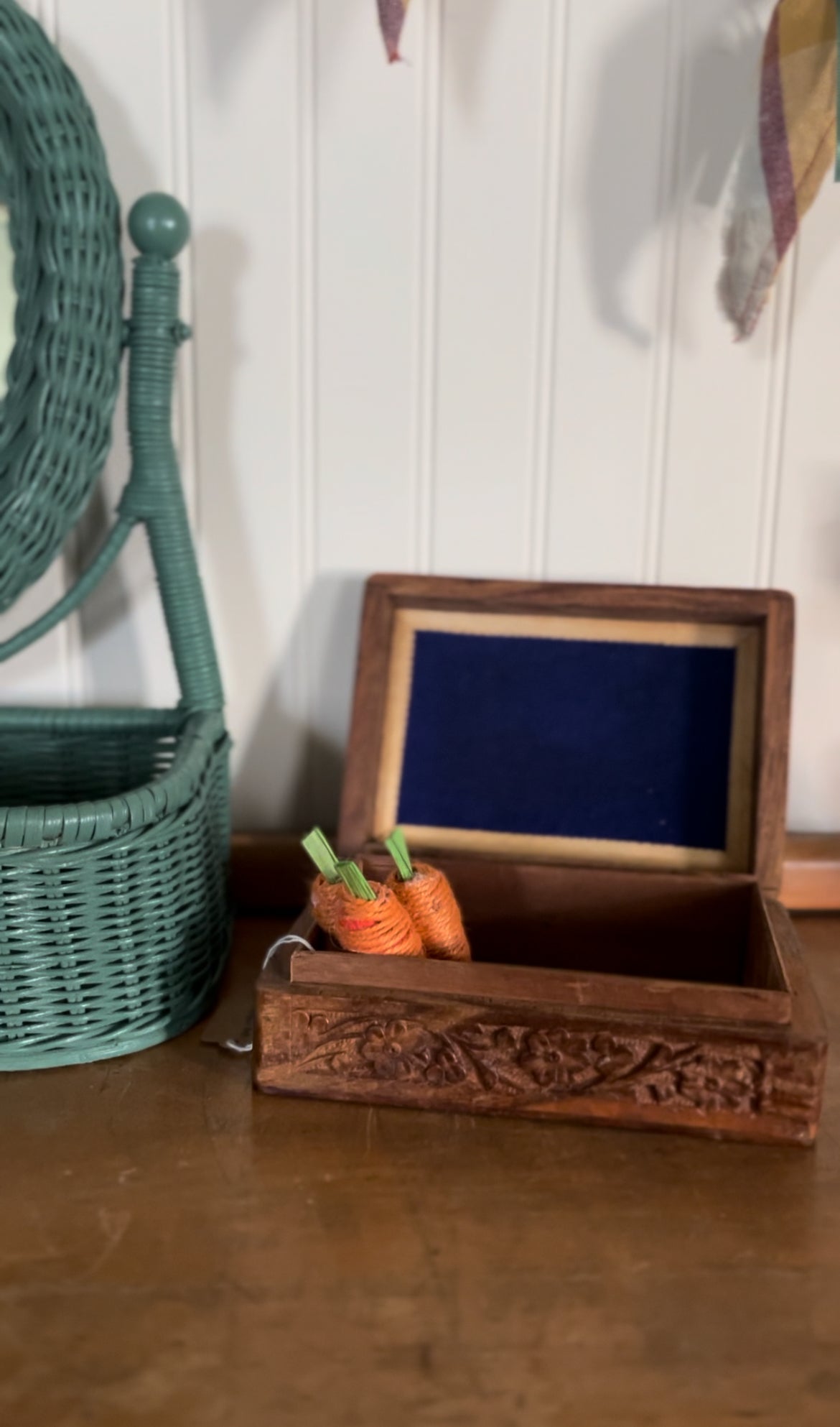 Wooden Carved Jewelry Box