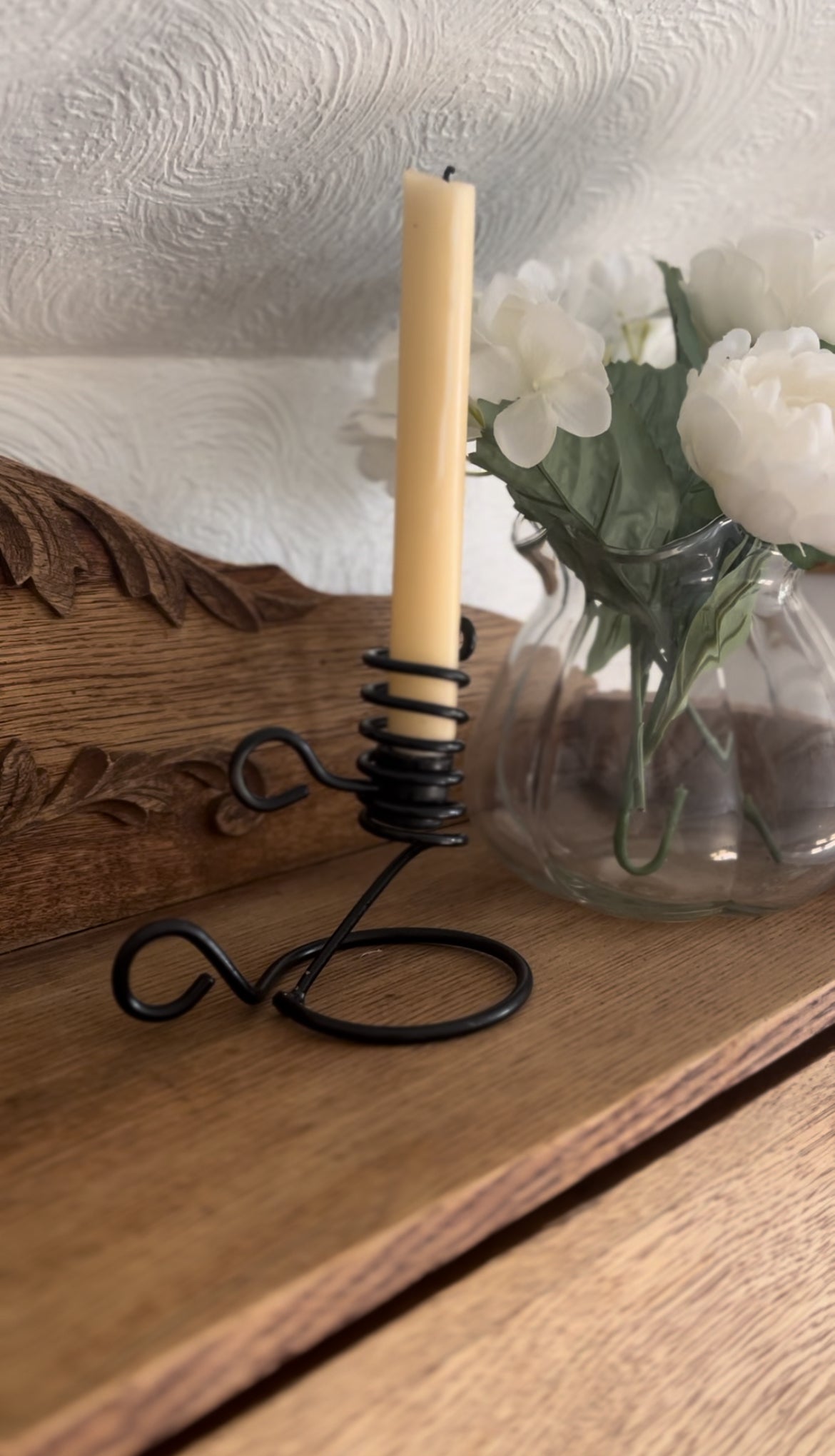 Primitive Turning Candle Holder - Small (2 available) *candle not included