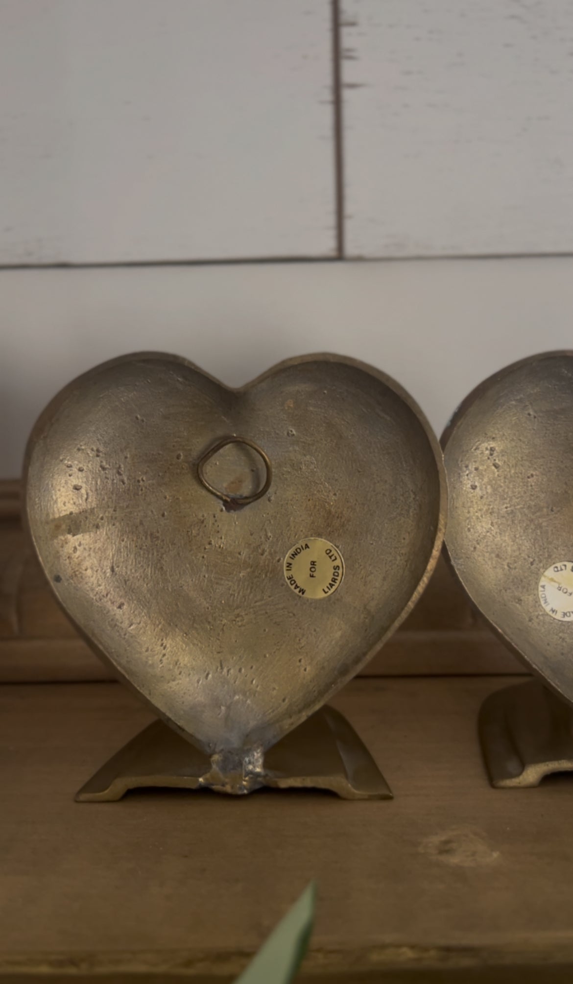 Set of 2 Brass Heart Sconces