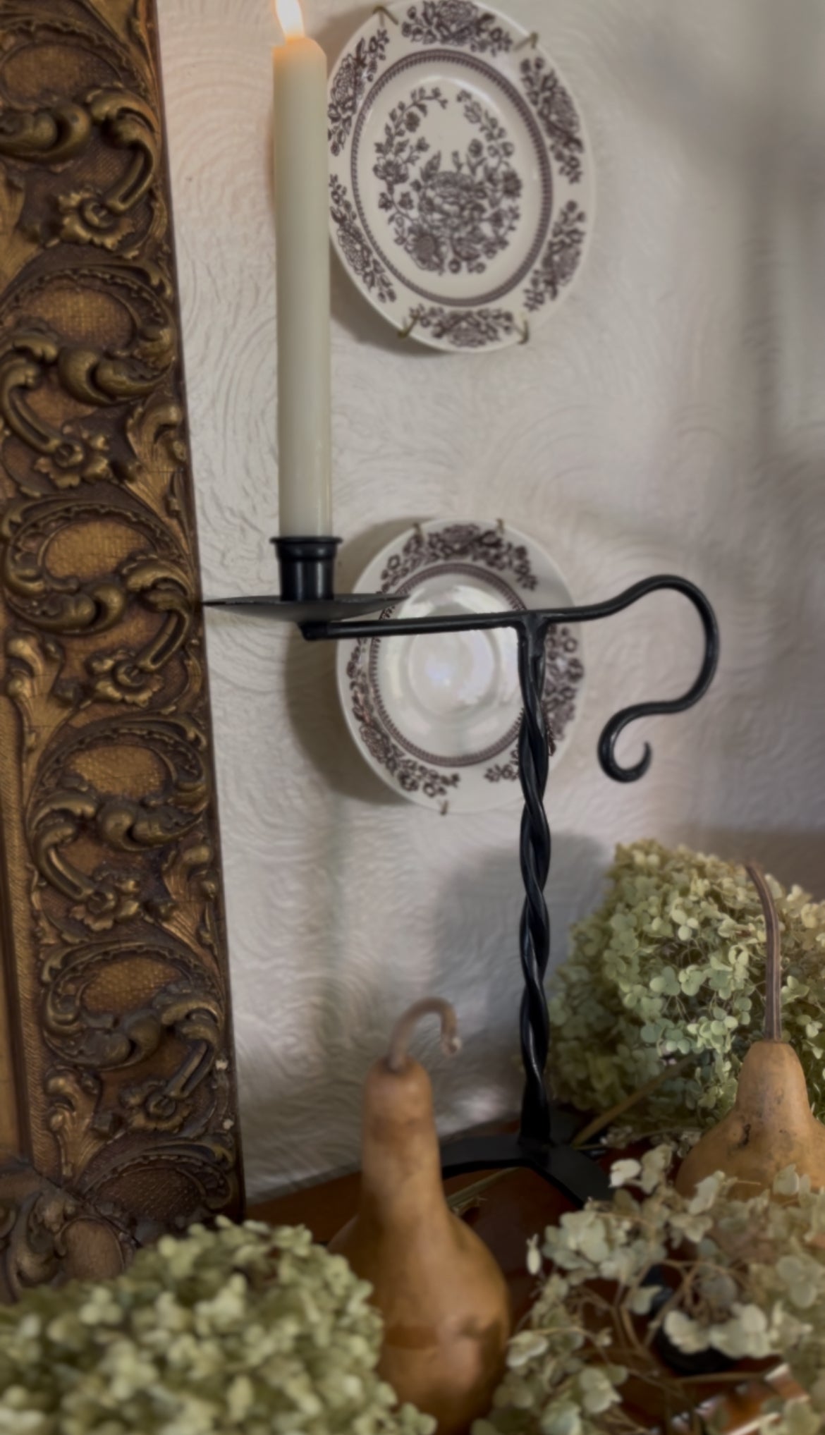 Wrought Iron Twisted Candle Holder