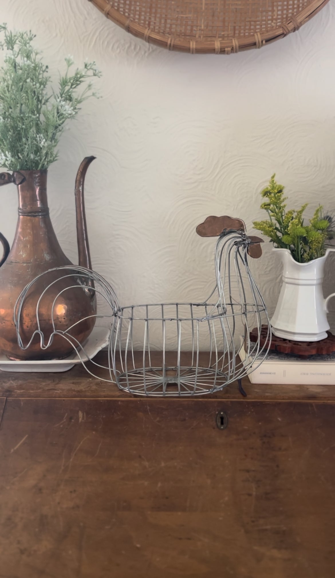 Rooster Egg Basket (fabric carrots included)