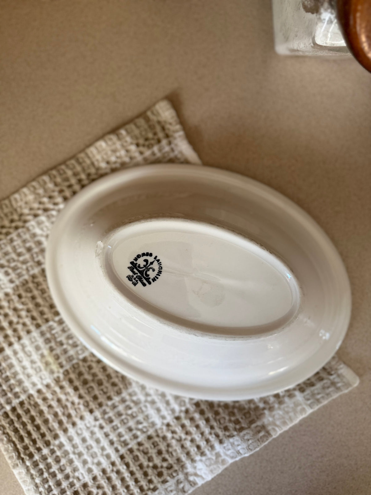 Vintage White Restaurant ware Oval Serving Dish by Homer Laughlin