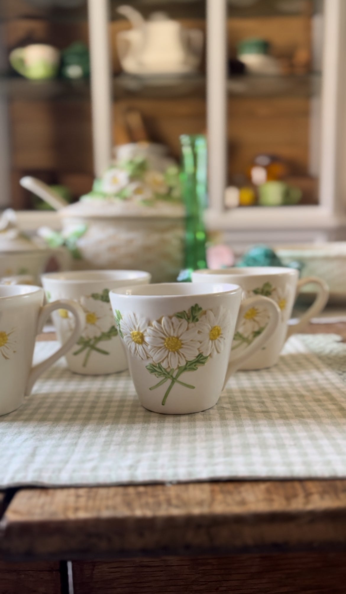 Set of 5 Daisy Mugs