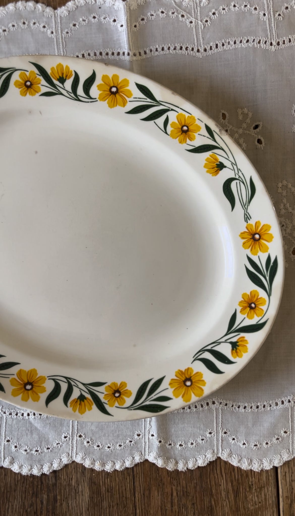 Homer Laughlin USA Yellow Floral Platter
