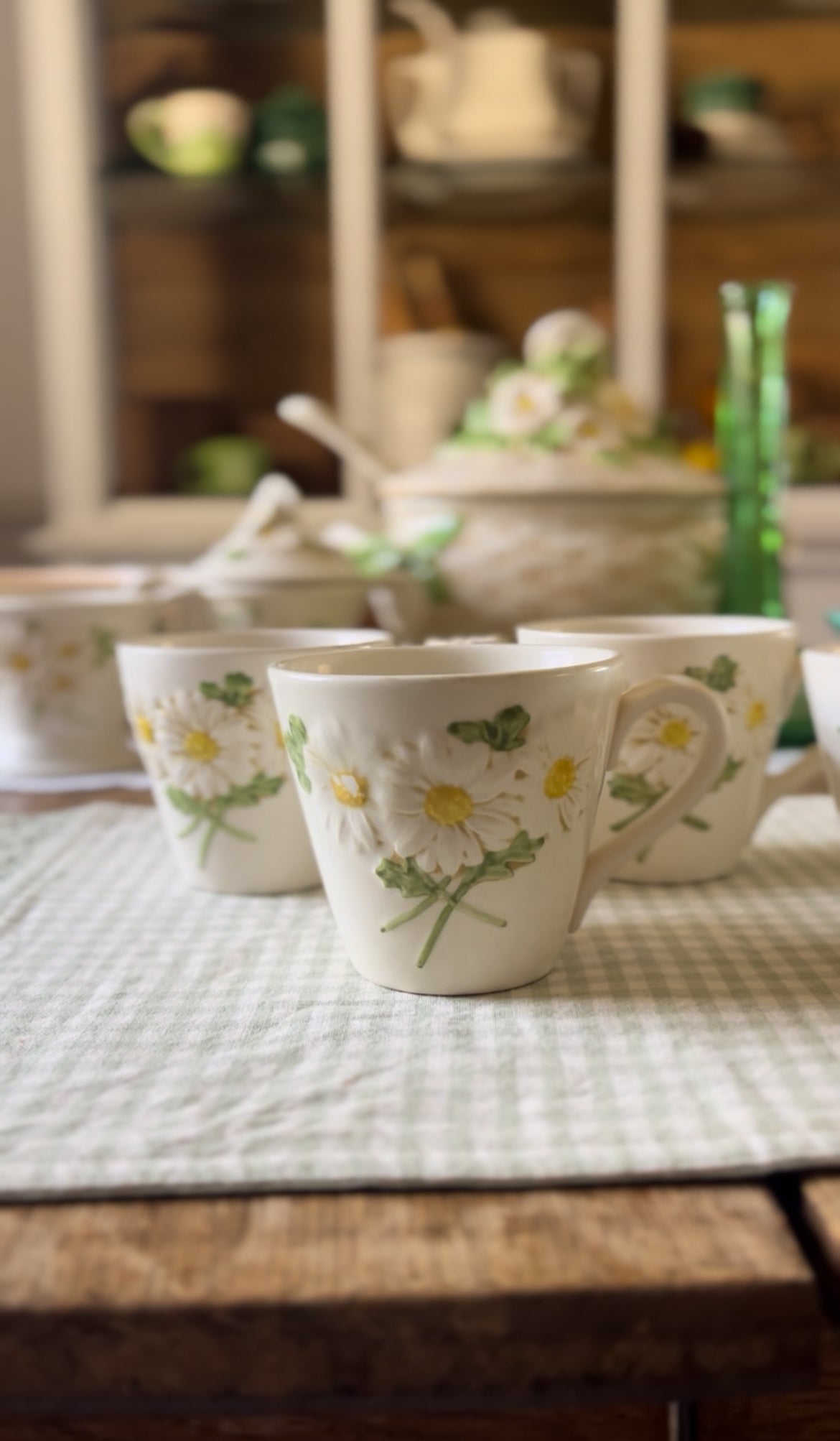 Set of 5 Daisy Mugs