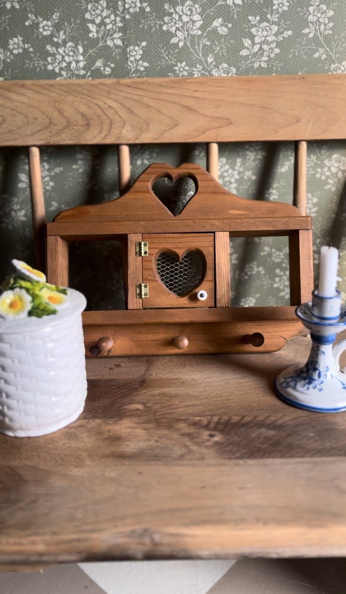 Vintage peg rack best sale