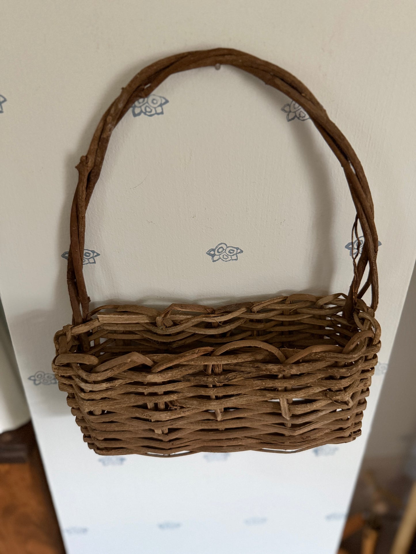 Rustic Woven Stick Wall Basket (flowers not included)