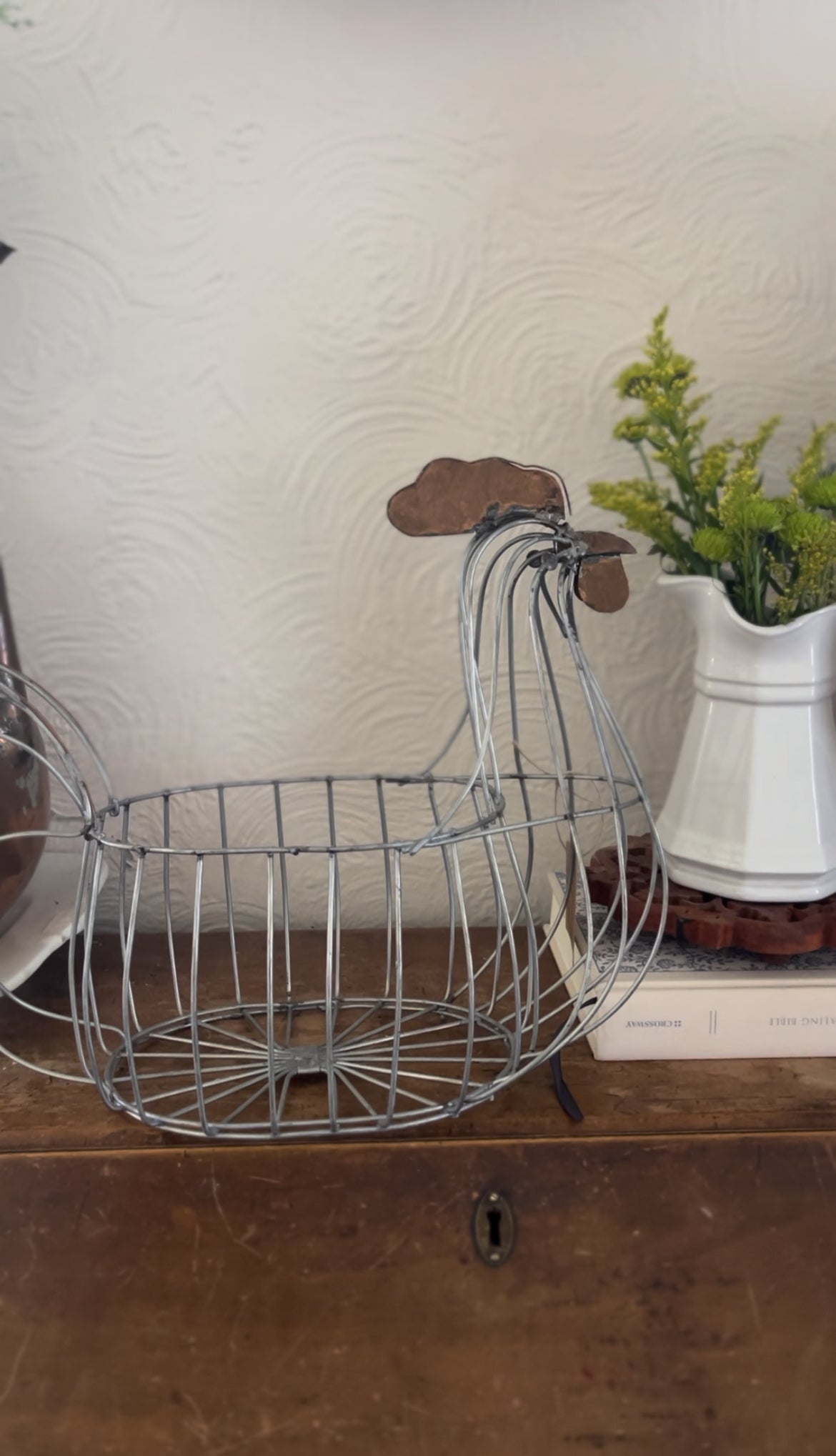 Rooster Egg Basket (fabric carrots included)