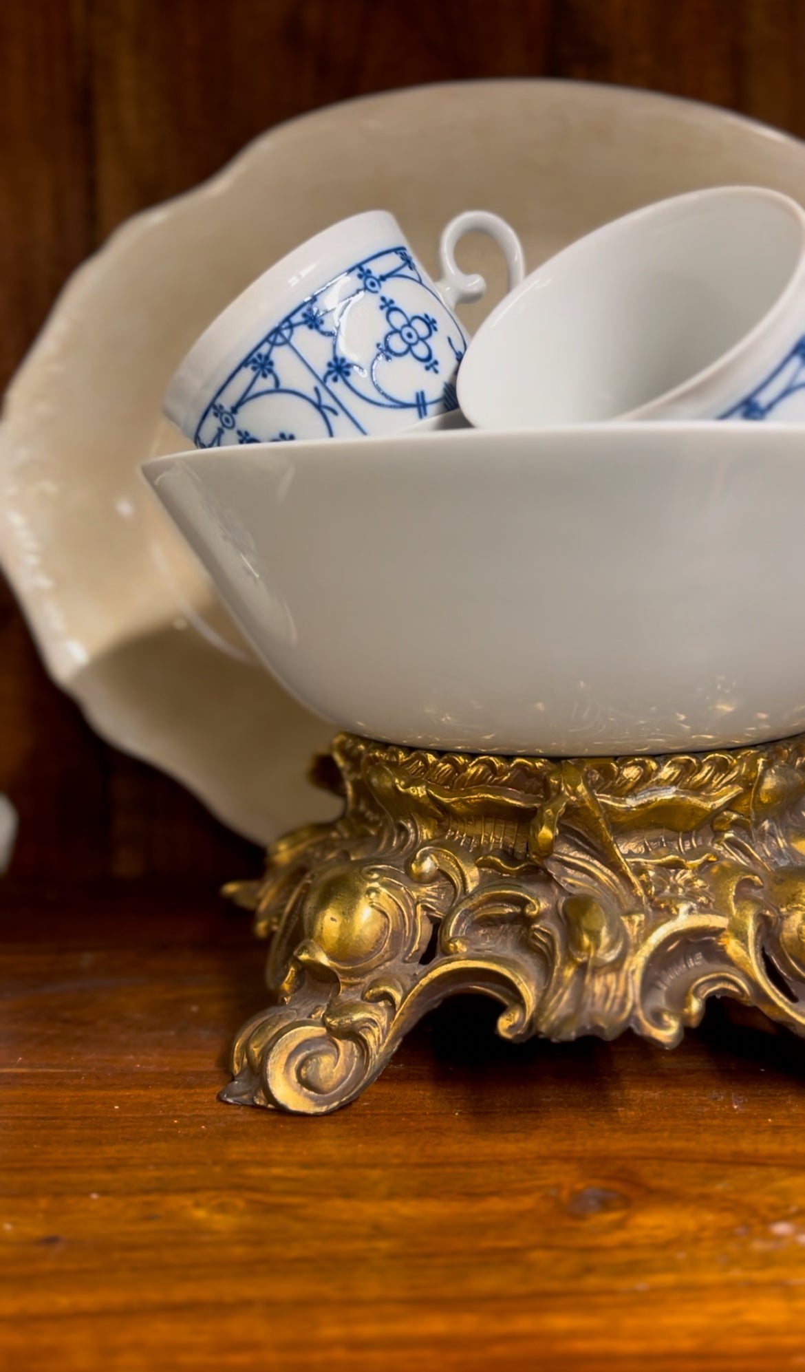 Ornate Punch Bowl Stand
