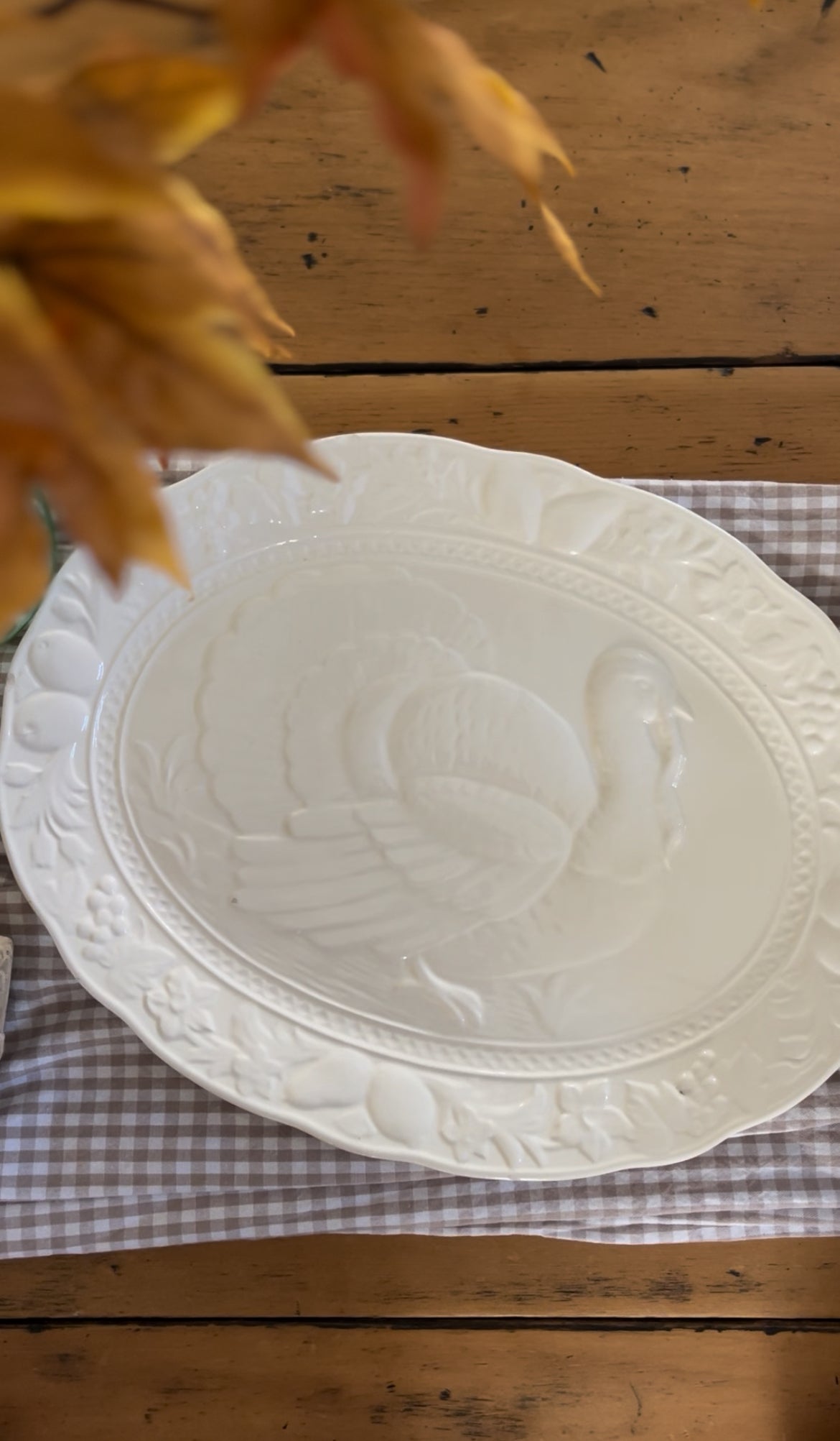 White Turkey Platter