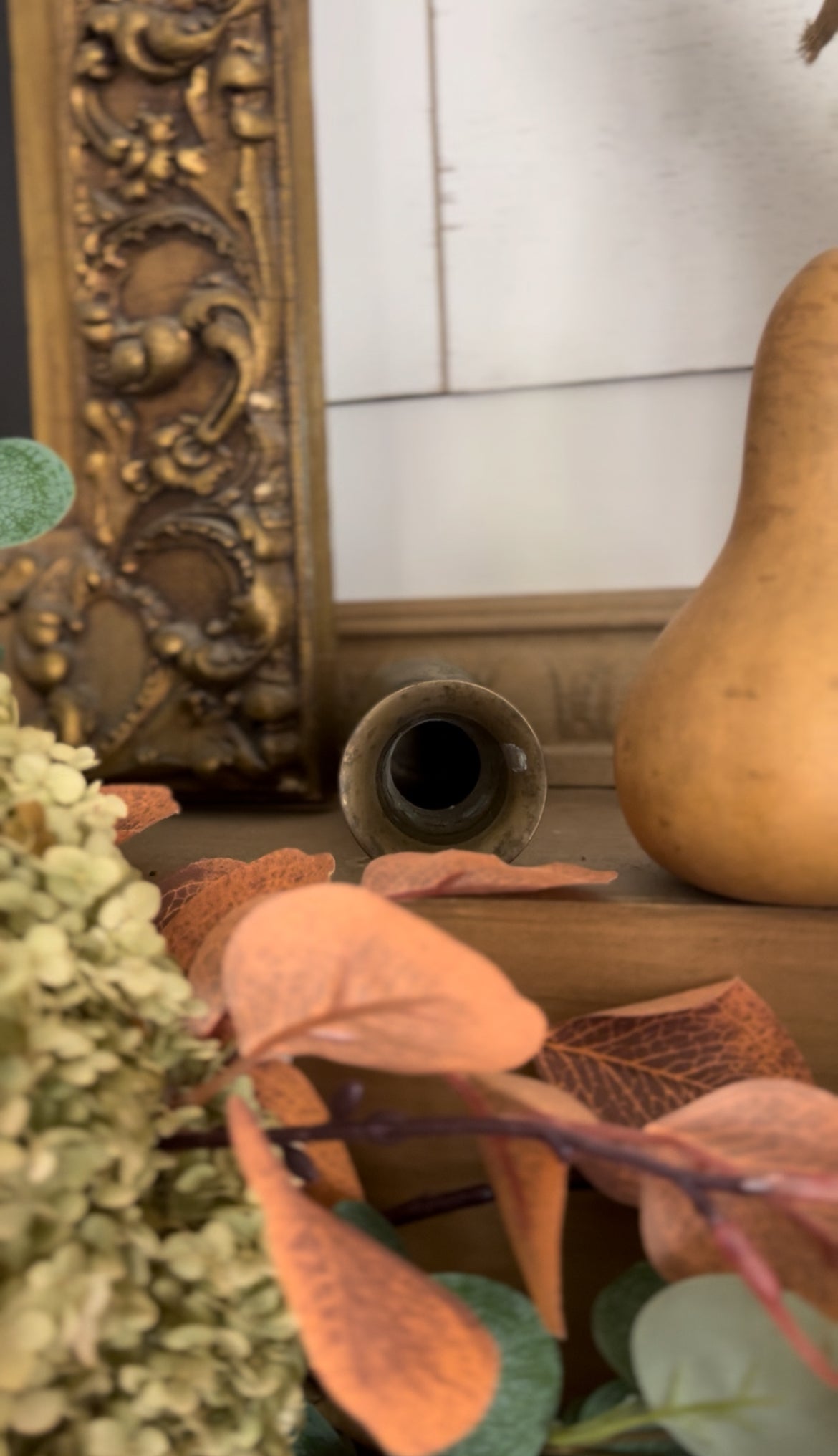 Etched Brass Vase
