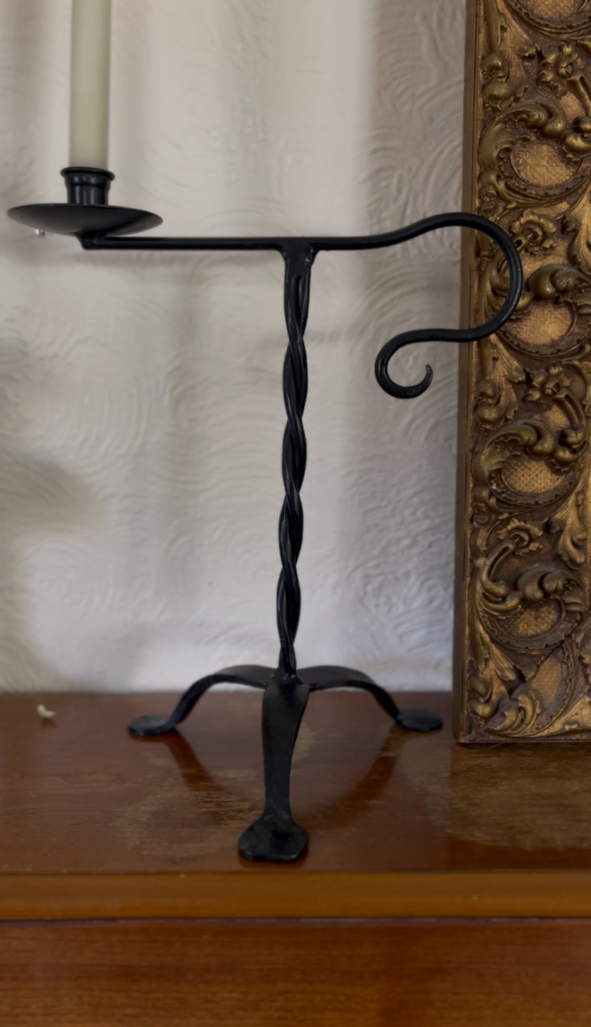 Wrought Iron Twisted Candle Holder