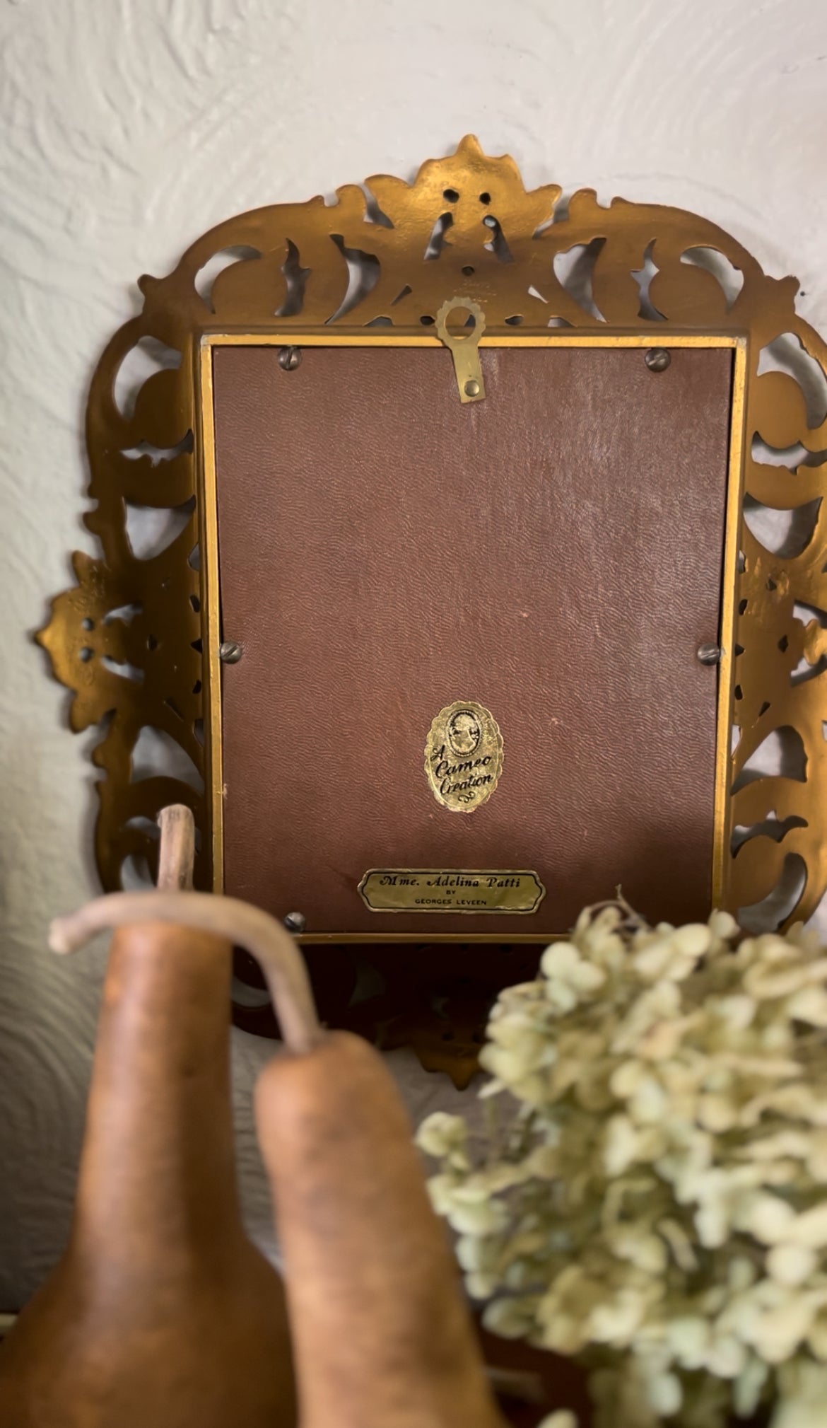 Set of 2 Portraits in Ornate Gold Frames with Velvet Matting