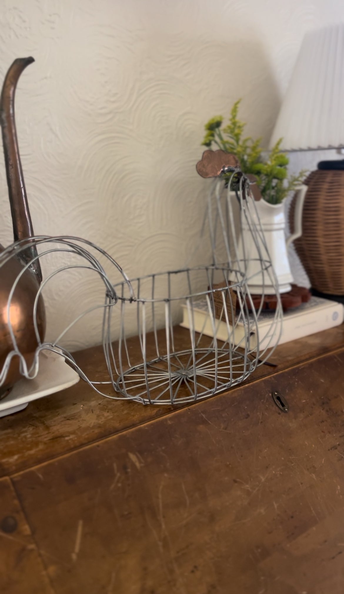 Rooster Egg Basket (fabric carrots included)