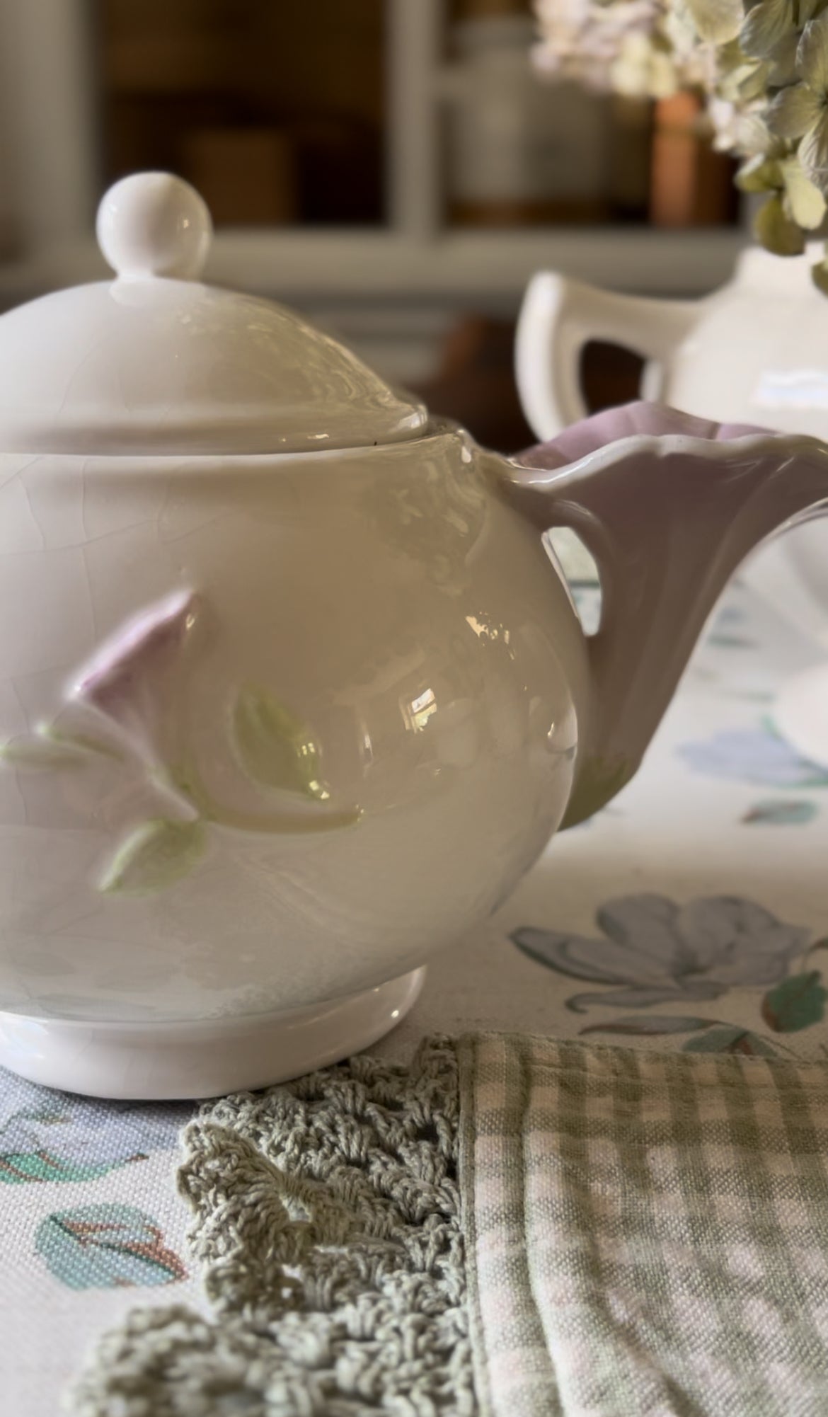 Vintage Telefloral Morning Glory Teapot
