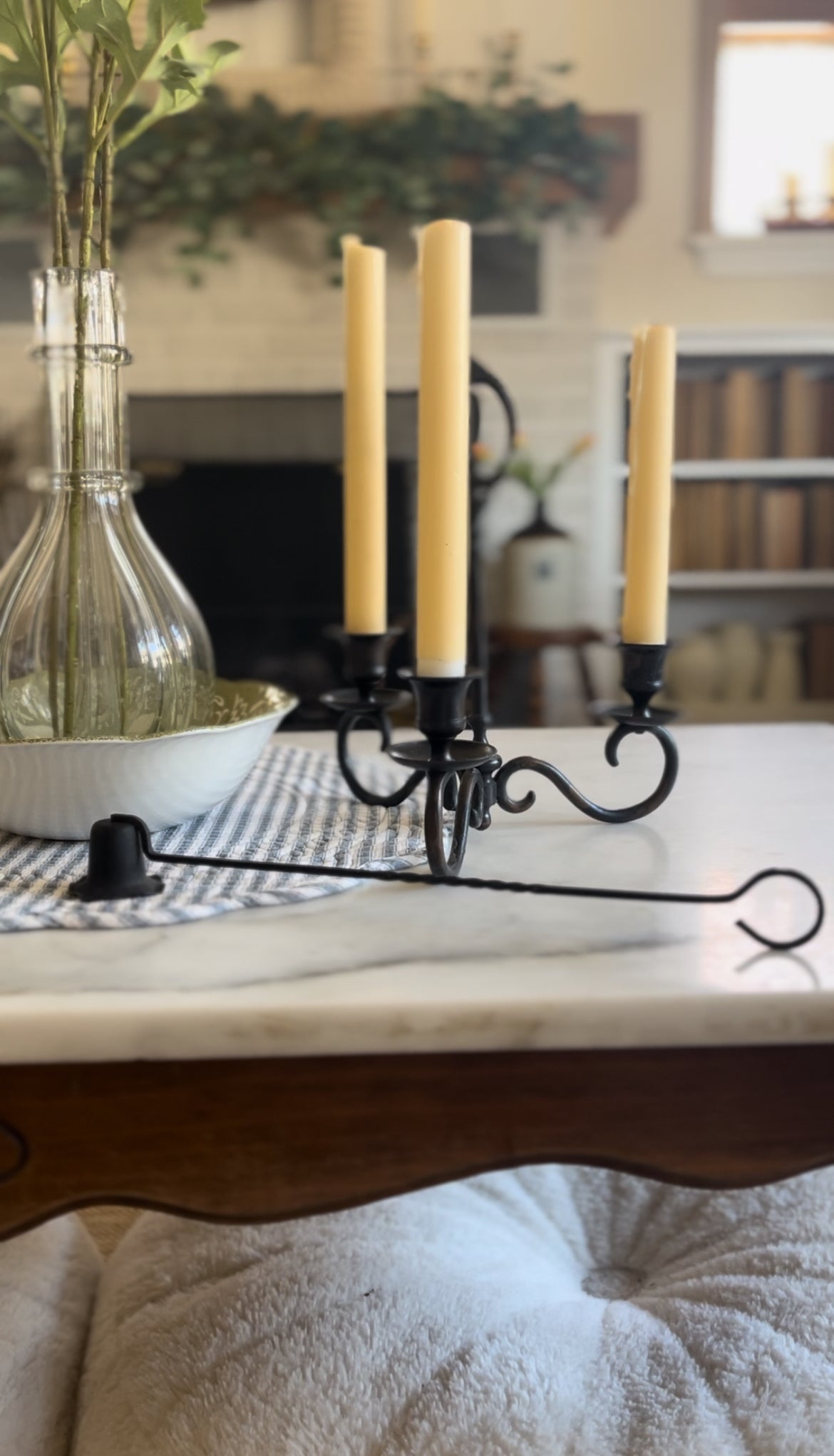 Black Twisted Metal Candle Snuffer