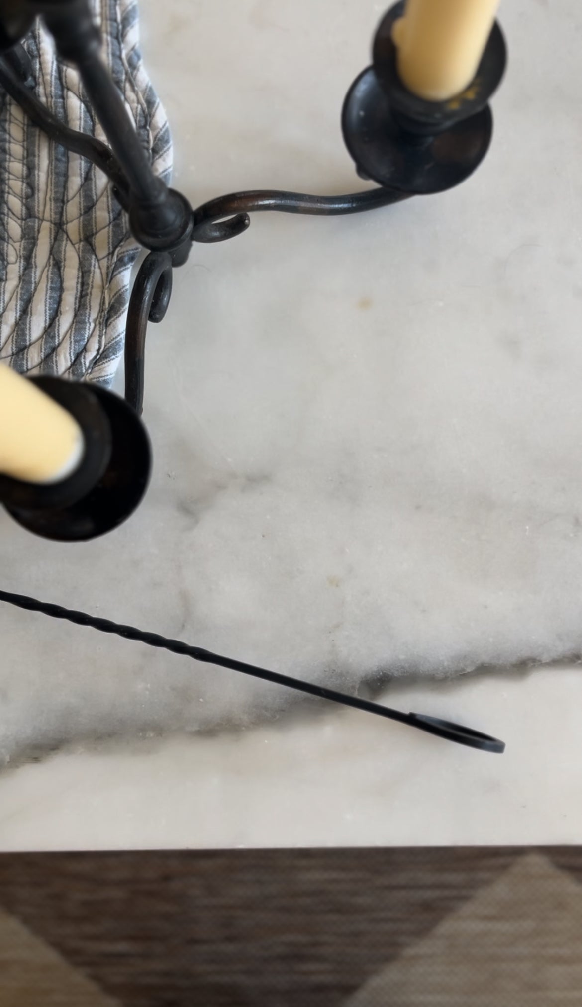 Black Twisted Metal Candle Snuffer