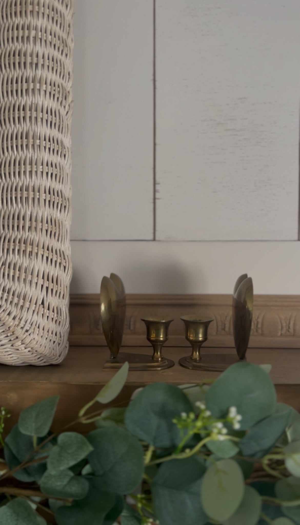 Set of 2 Brass Heart Sconces