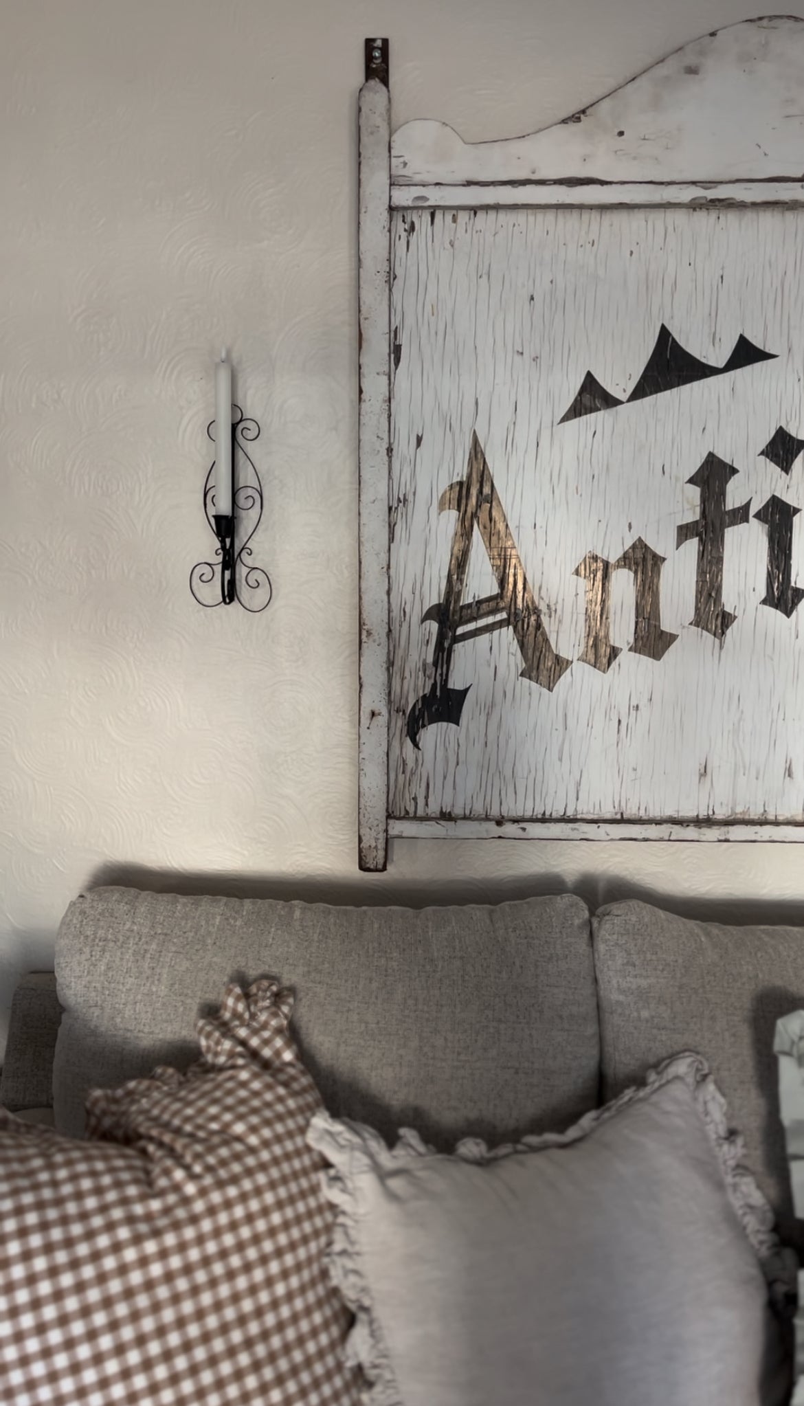 Set of Two Black Metal Sconces (*candle not included)
