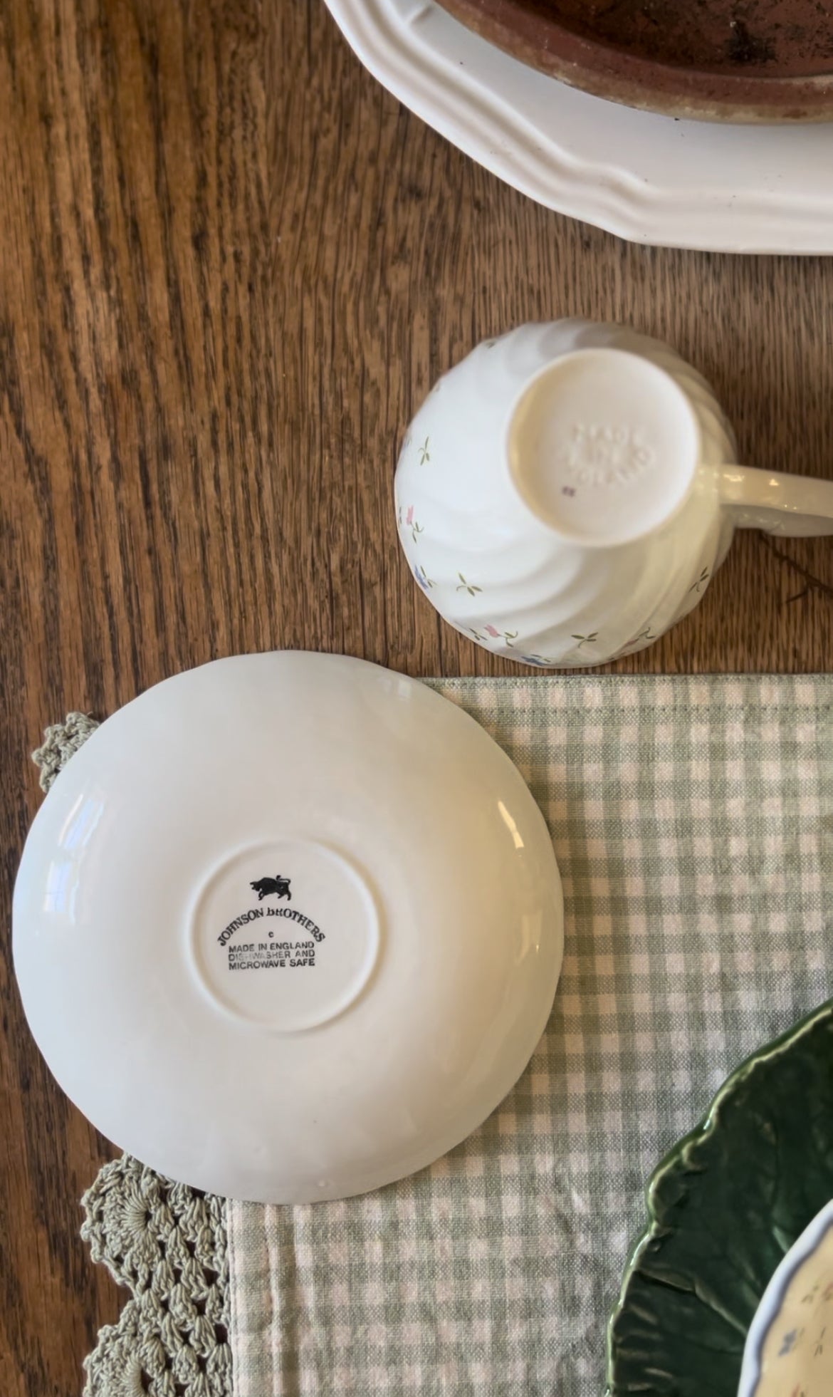 Melody Pattern Johnson Bros China made in England (plates, bowls, teacup, and pitcher sold separately)