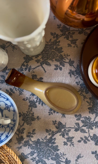 Brown Stoneware Spoon Rest